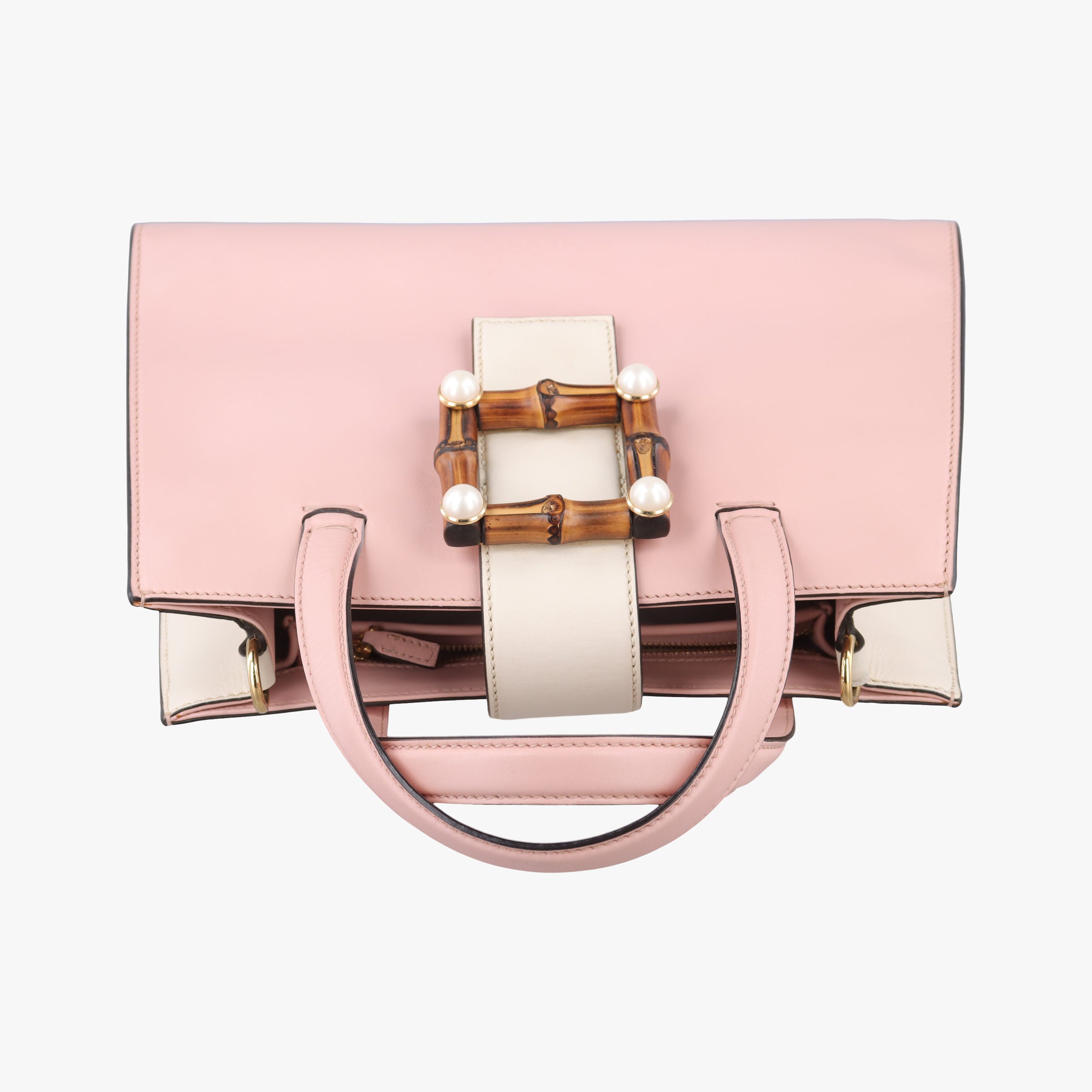 Nimfair Bamboo Pink x white Leather 453756 C020923025ニムフェア バンブー ピンクxホワイト レザー 453756 C020923025