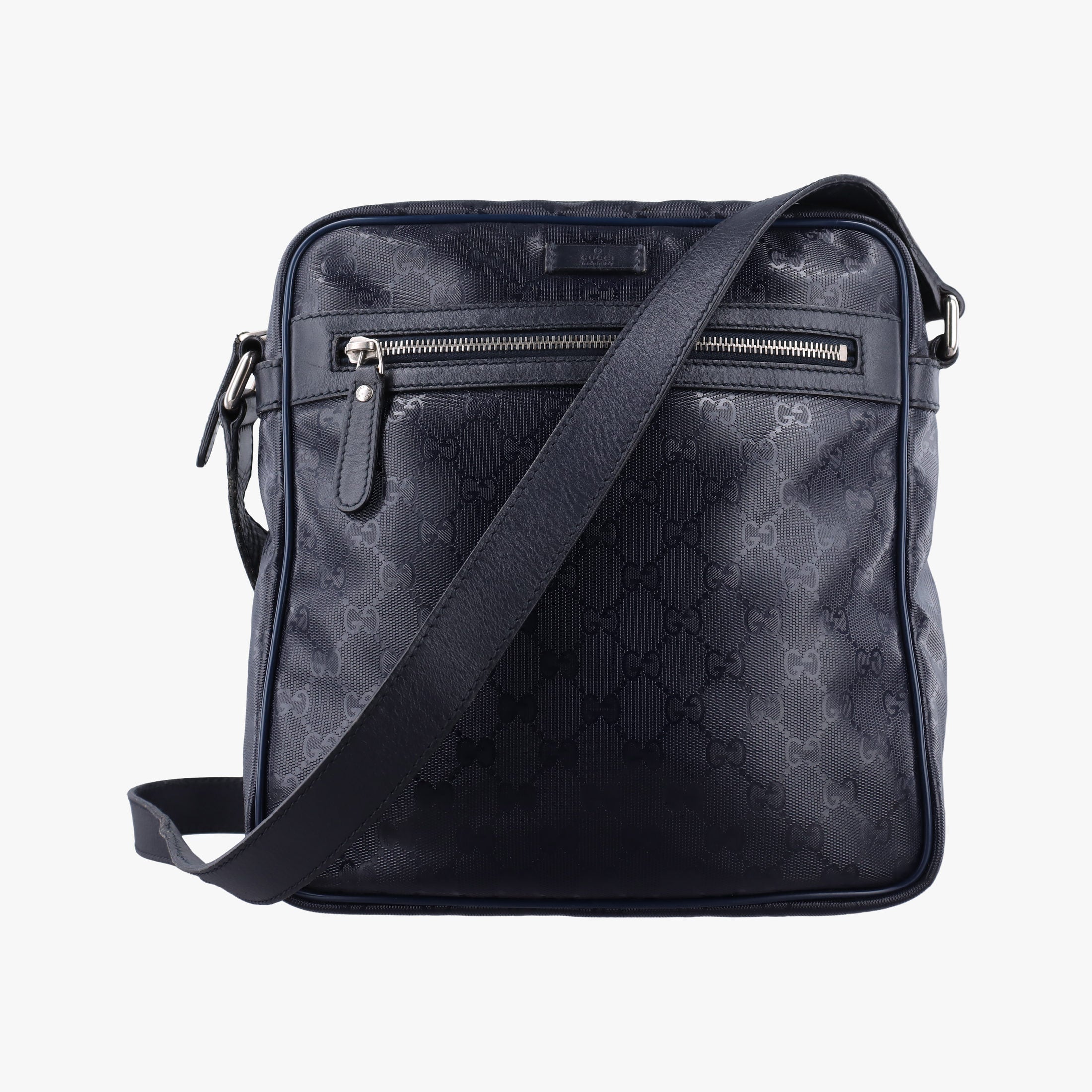 GG Imprime Messenger Navy PVC coated canvas 201448 I9747050GGインプリメ メッセンジャー ネイビー PVCコーティングキャンバス 201448 I9747050