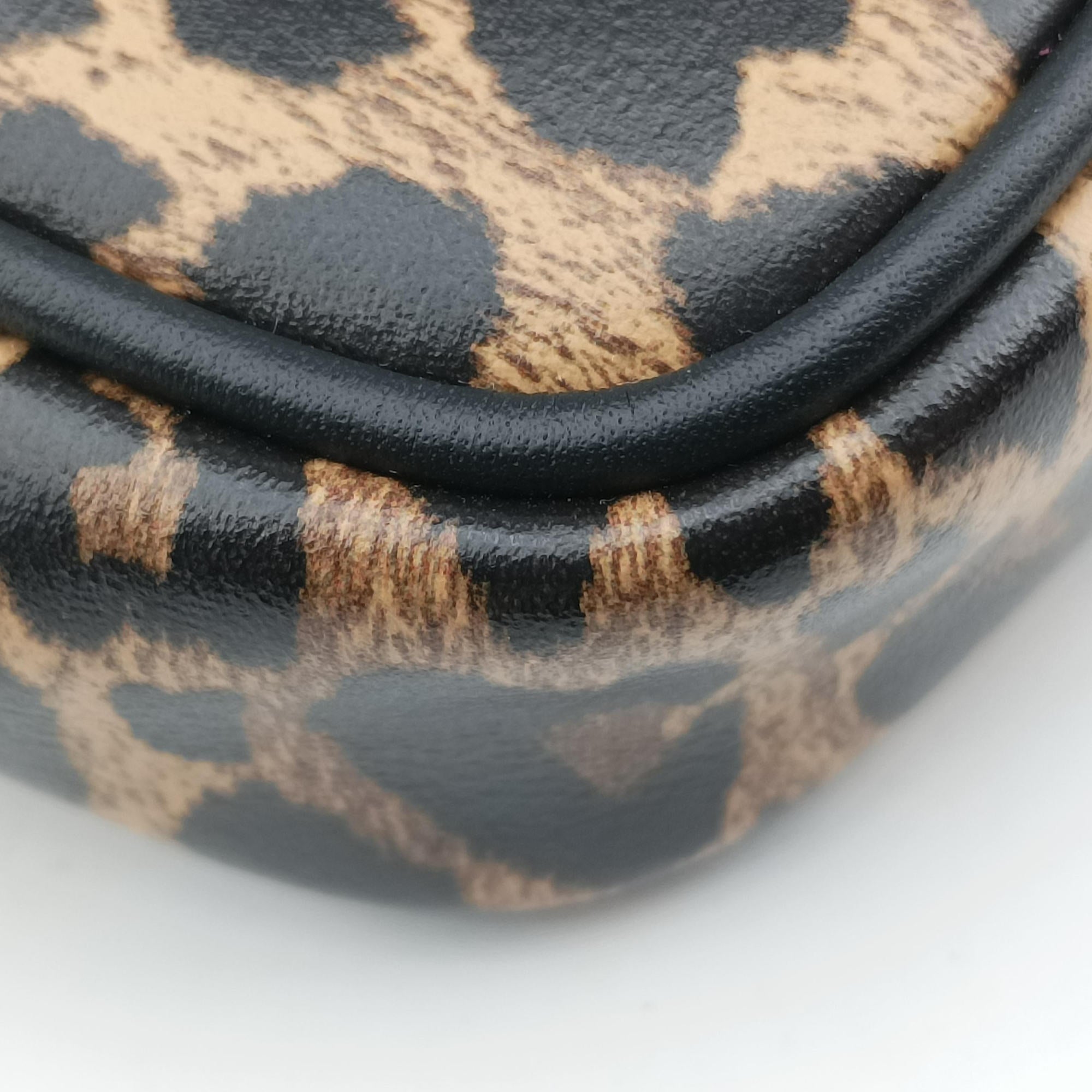 Baby Lou Leopard Print Heart Black×Leopard Leather 650170 BRS650170.1020ベイビールー ブラック×レオパード レザー 650170 BRS650170.1020