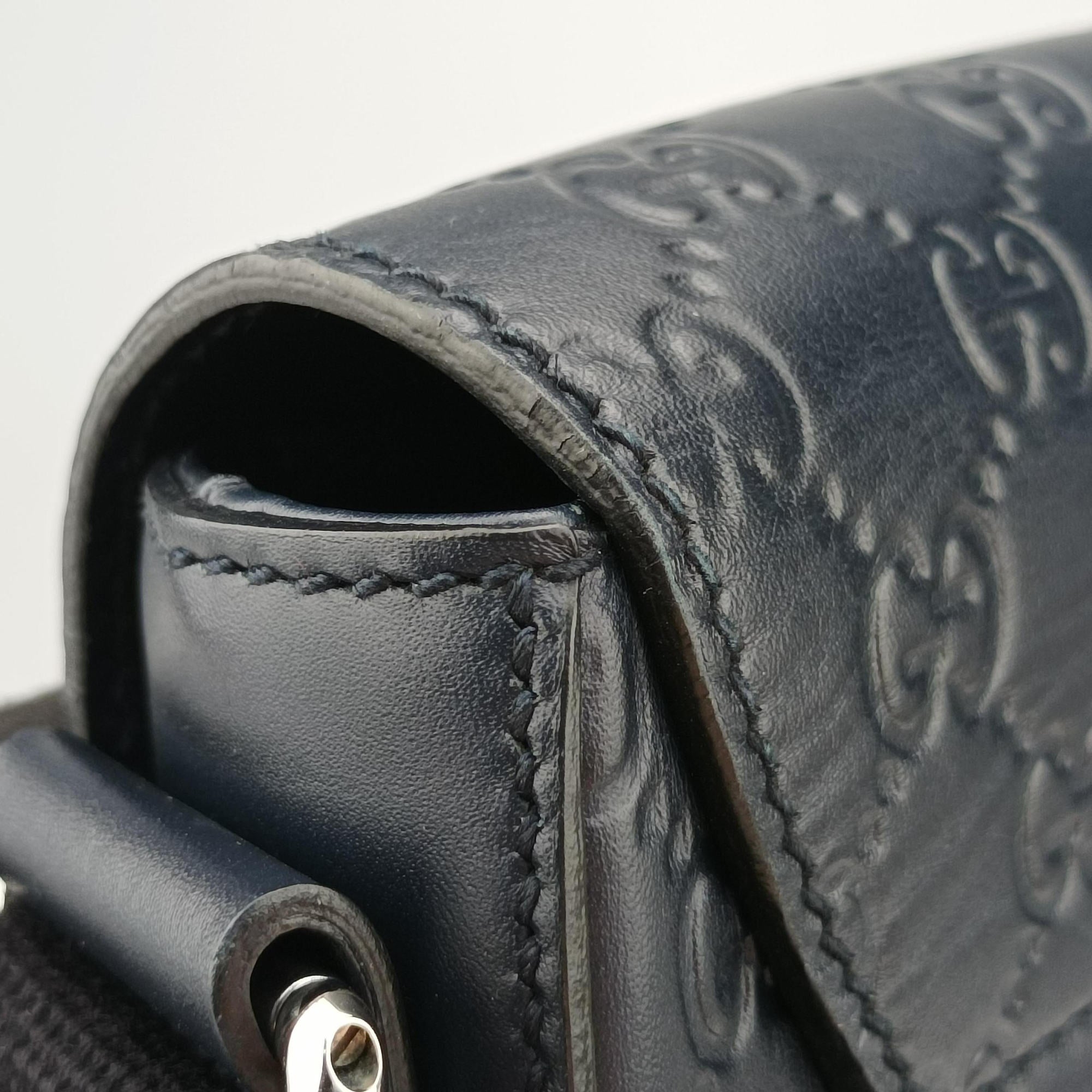 GG Plus GG Supreme Navy Leather 406368 G021229625GGプラス GGスプリーム ネイビー レザー 406368 G021229625