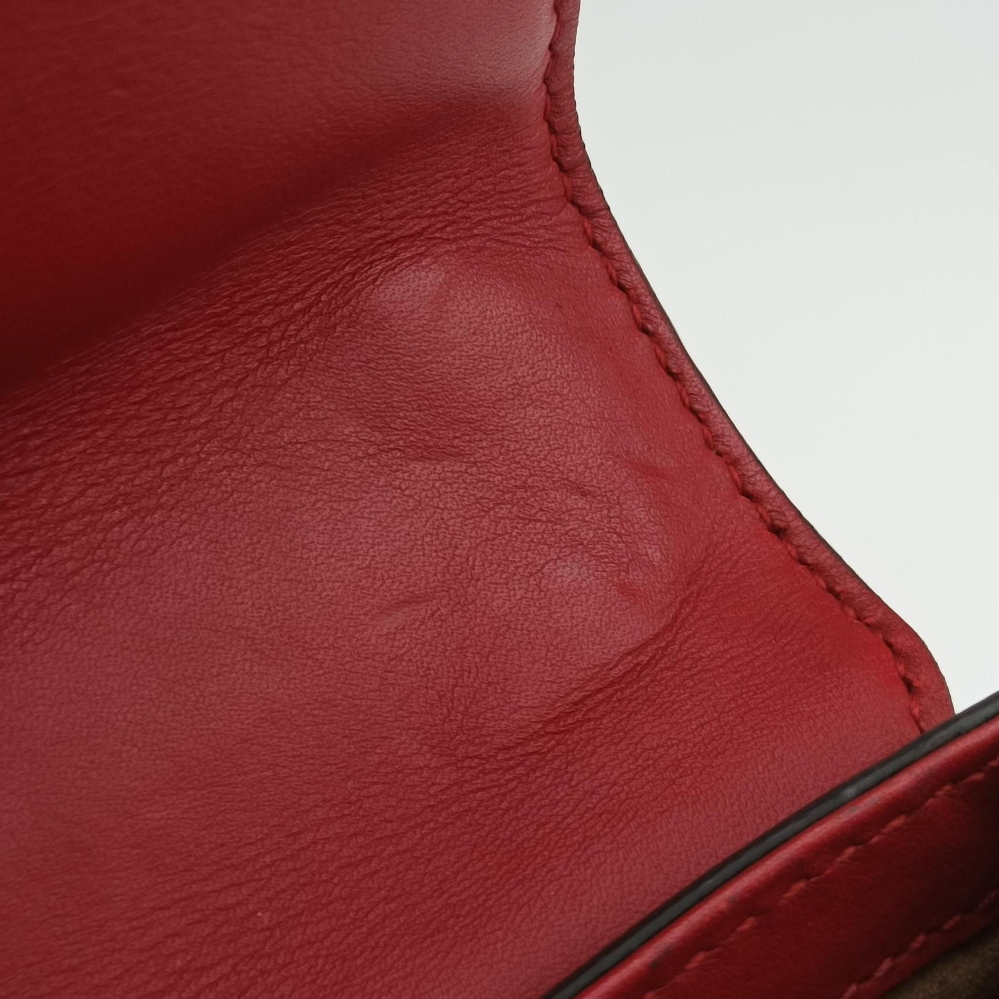 Padlock beige×red×pink PVC coated canvas×Leather 409487 H018683326パドロック ベージュ×レッド×ピンク PVCコーティングキャンバス×レザー 409487 H018683326