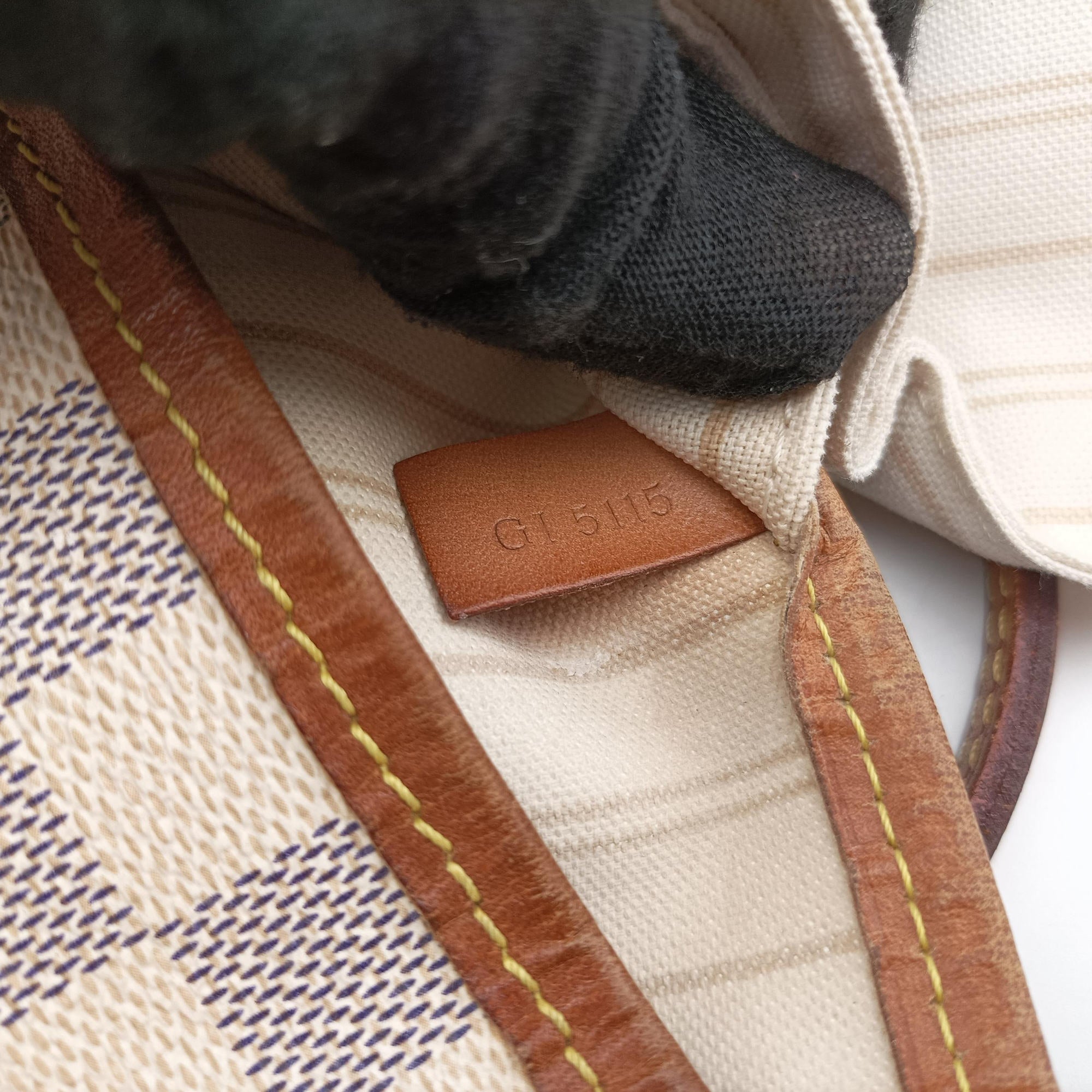 Neverfull MM Azur Damier Canvas N51107 GI5115ネヴァーフルMM アズール ダミエキャンバス N51107 GI5115