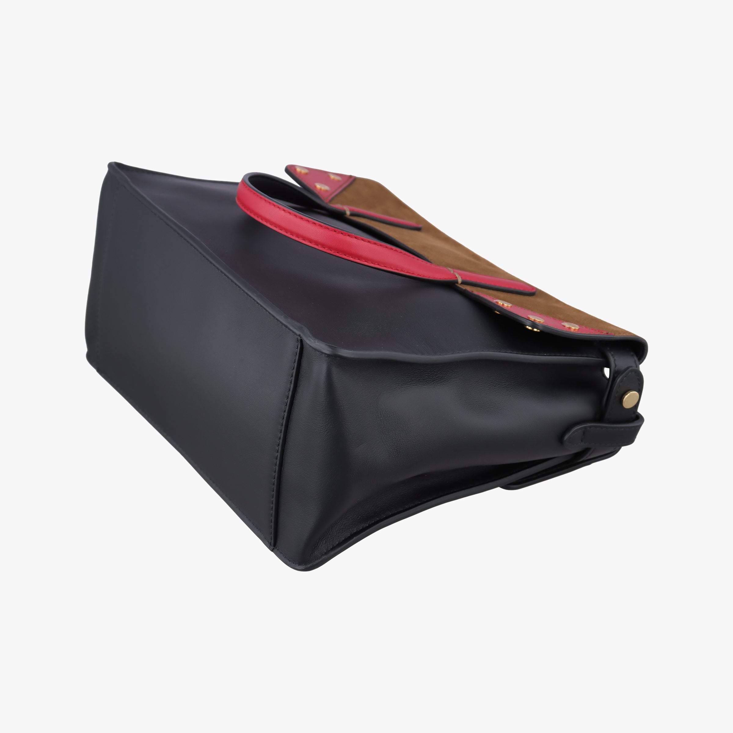 Flip black×red×brown Leather× Suede 8TB302 8TB302-A6CG-199-0189フリップ ブラック×レッド×ブラウン レザー×スエード 8TB302 8TB302-A6CG-199-0189