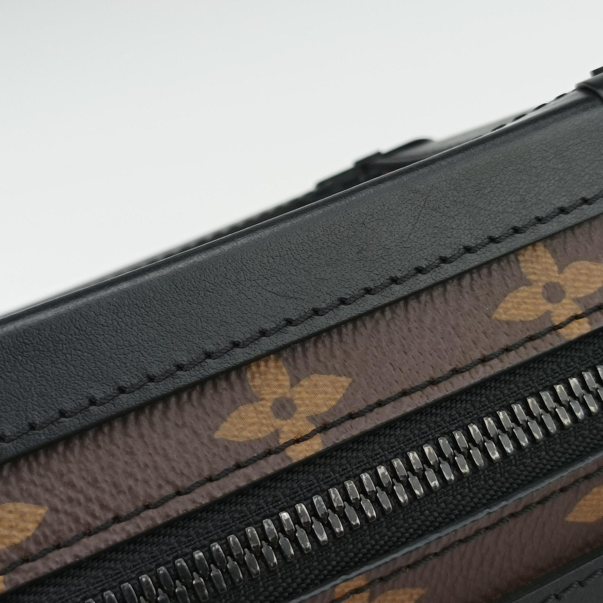 Vertical Soft Trunk brown×Noir Monogram Toughtage M45044 FL4139 IC Chipヴァーティカル ソフトトランク モノグラム/ブラウン×ノワール モノグラムタフタージュ M45044 FL4139 ICチップ