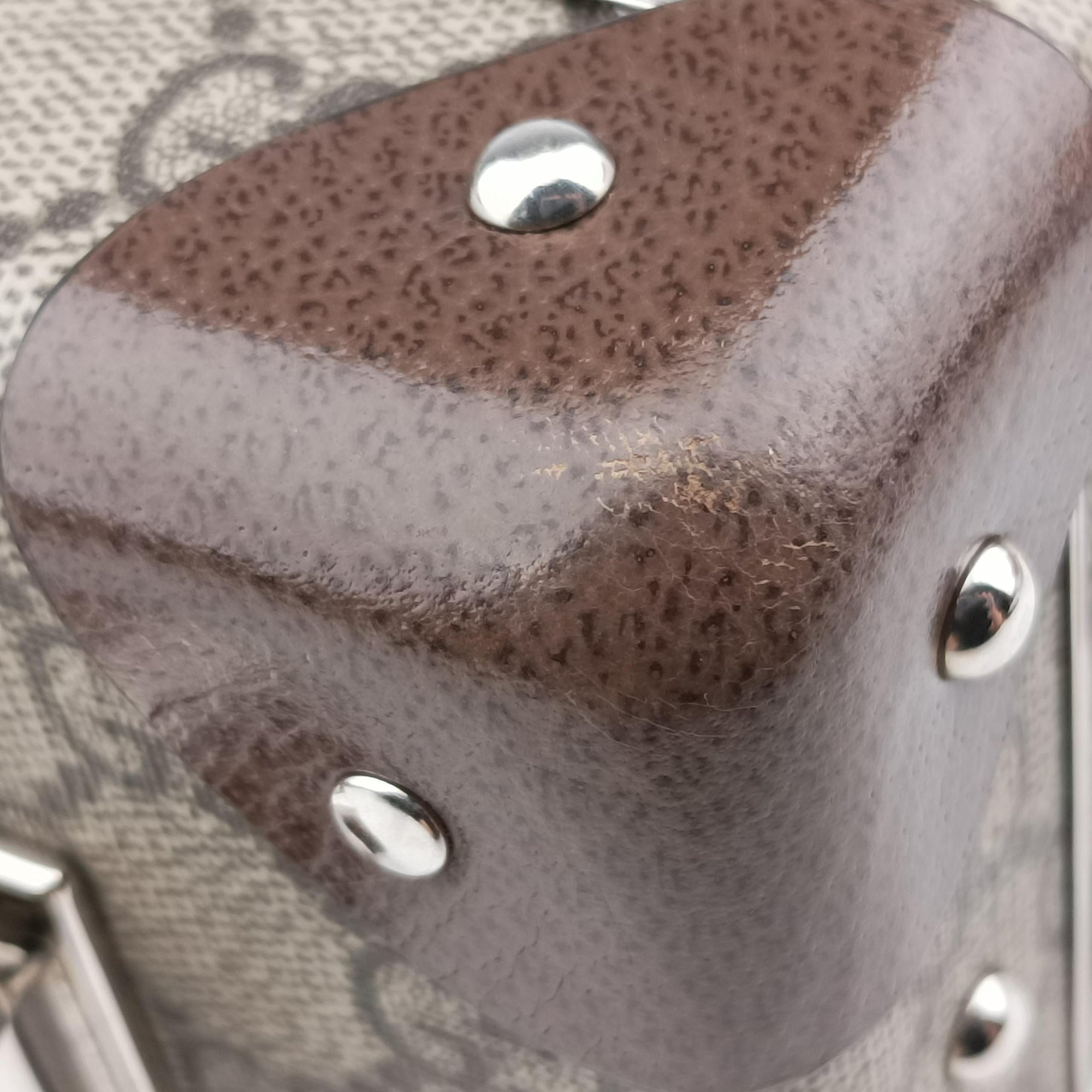 Padlock Brown PVC coated canvas×Leather 588351 パドロック ブラウン PVCコーティングキャンバス×レザー 588351