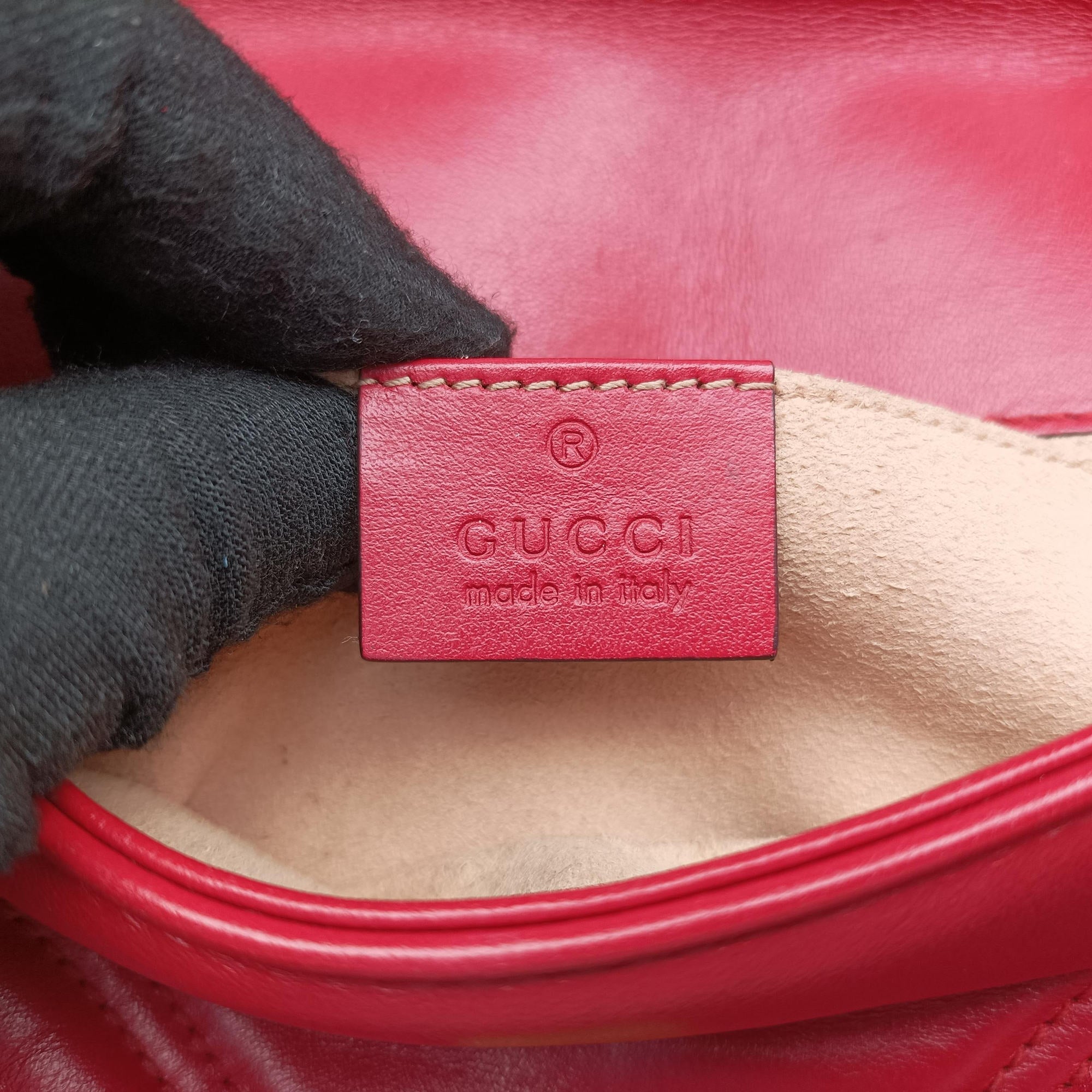 GG Marmont Red Leather 446744 C023952806GGマーモント レッド レザー 446744 C023952806