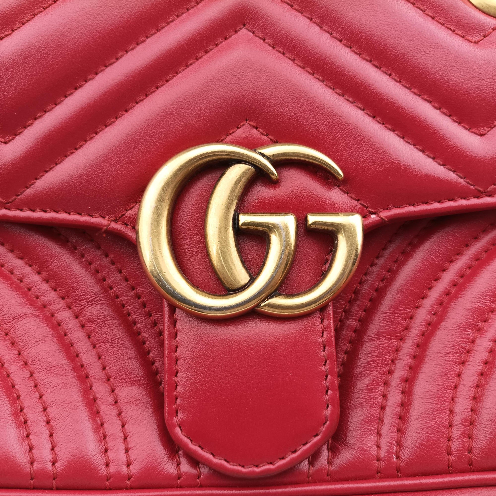 GG Marmont Red Leather 446744 C023952806GGマーモント レッド レザー 446744 C023952806