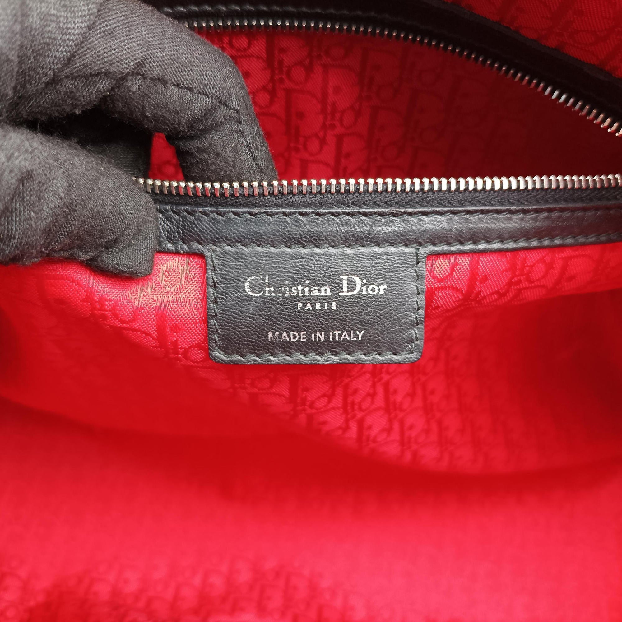 Lady Dior Black lambskin 16-MA-0110レディディオール ブラック ラムスキン 16-MA-0110