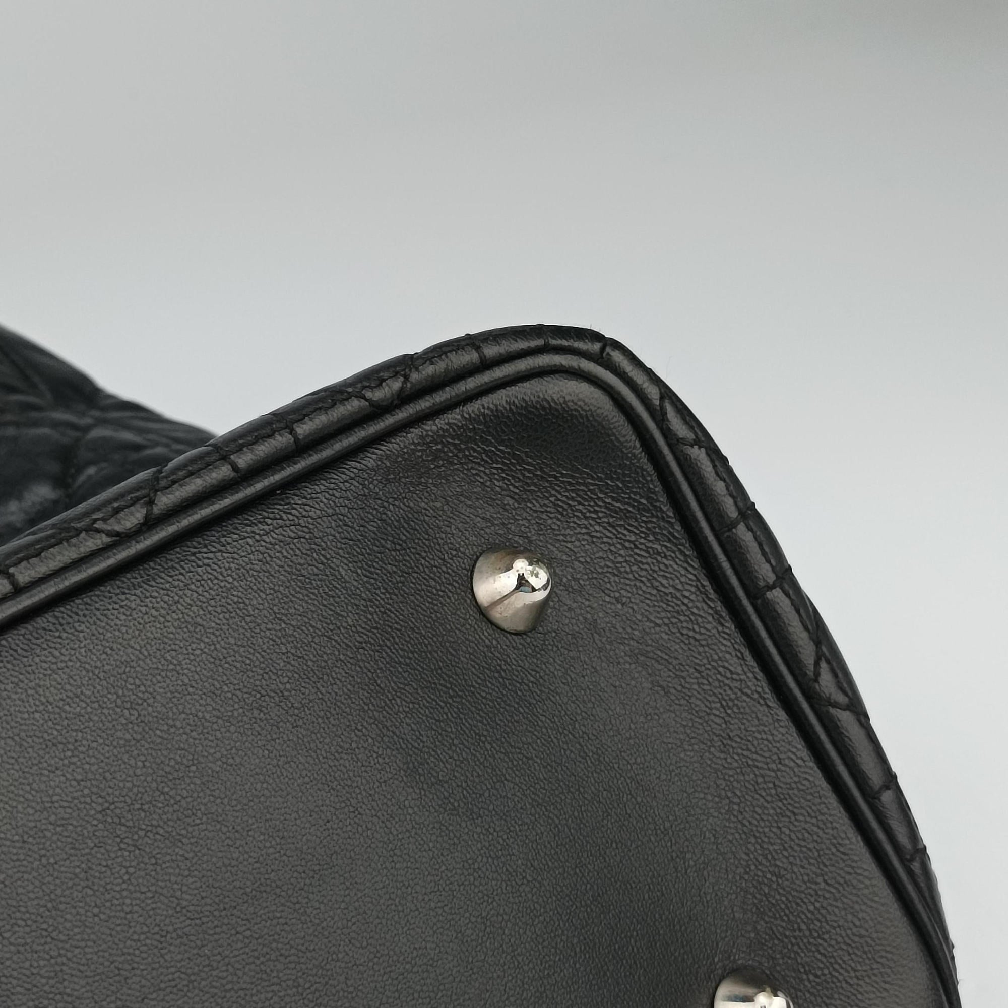 Lady Dior Black lambskin 16-MA-0110レディディオール ブラック ラムスキン 16-MA-0110