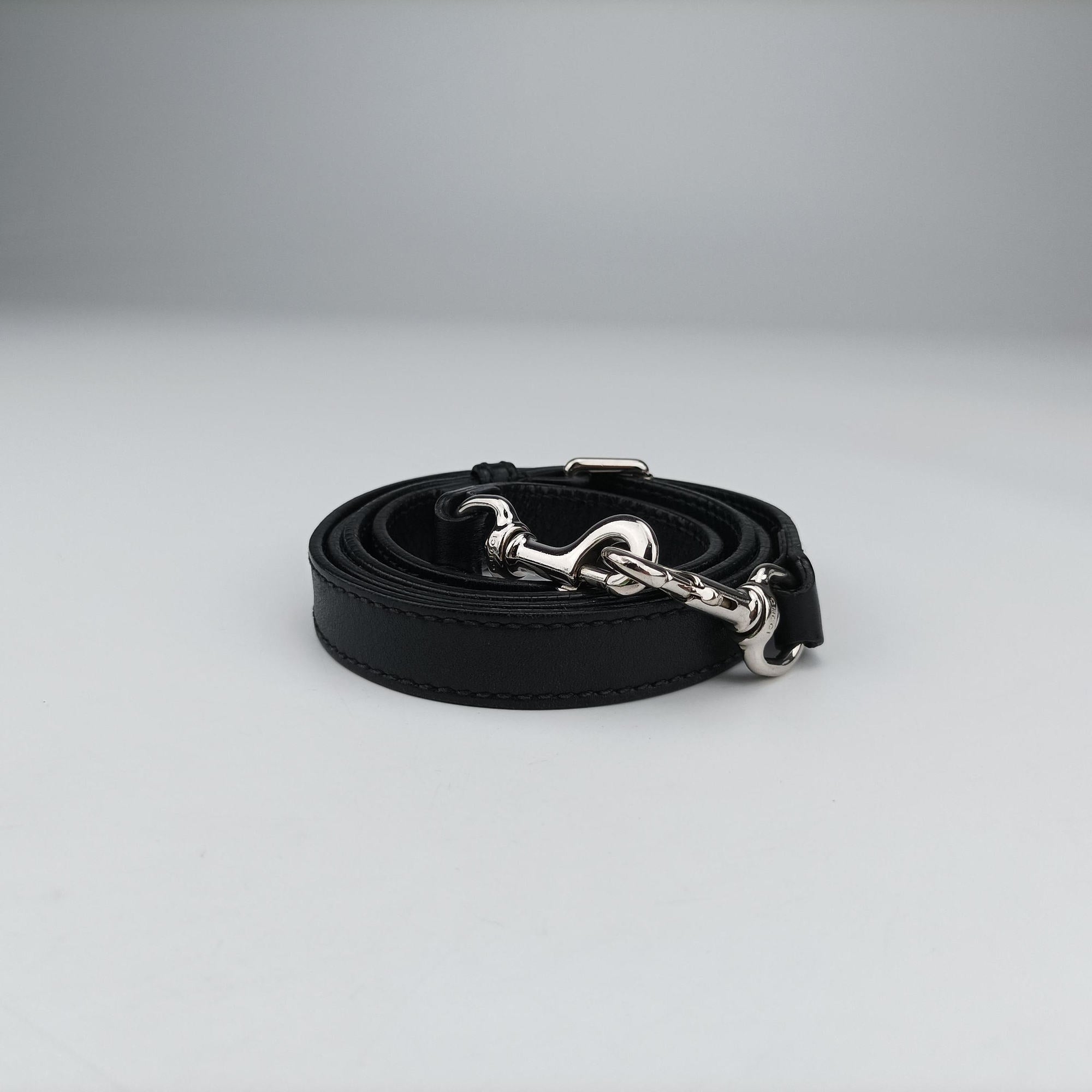 GG Imprime messenger Black Leather 473882 D021955082インプリメ メッセンジャー ブラック レザー 473882 D021955082
