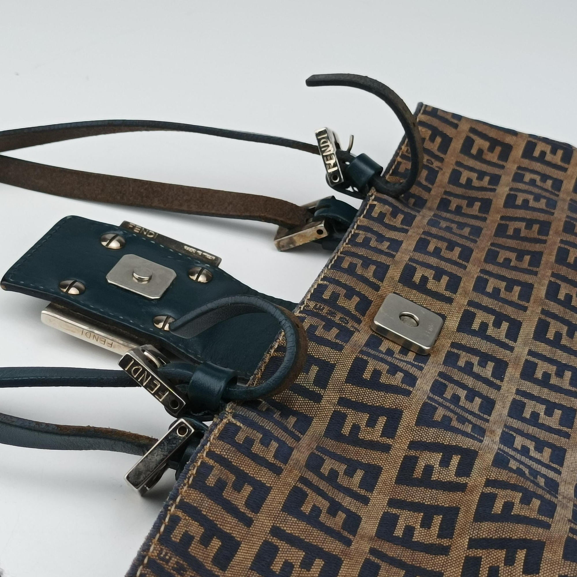 Zucchino Navy×Brown canvas×leather 8BR616 ズッキーノ ネイビー×ブラウン キャンバス×レザー 8BR616