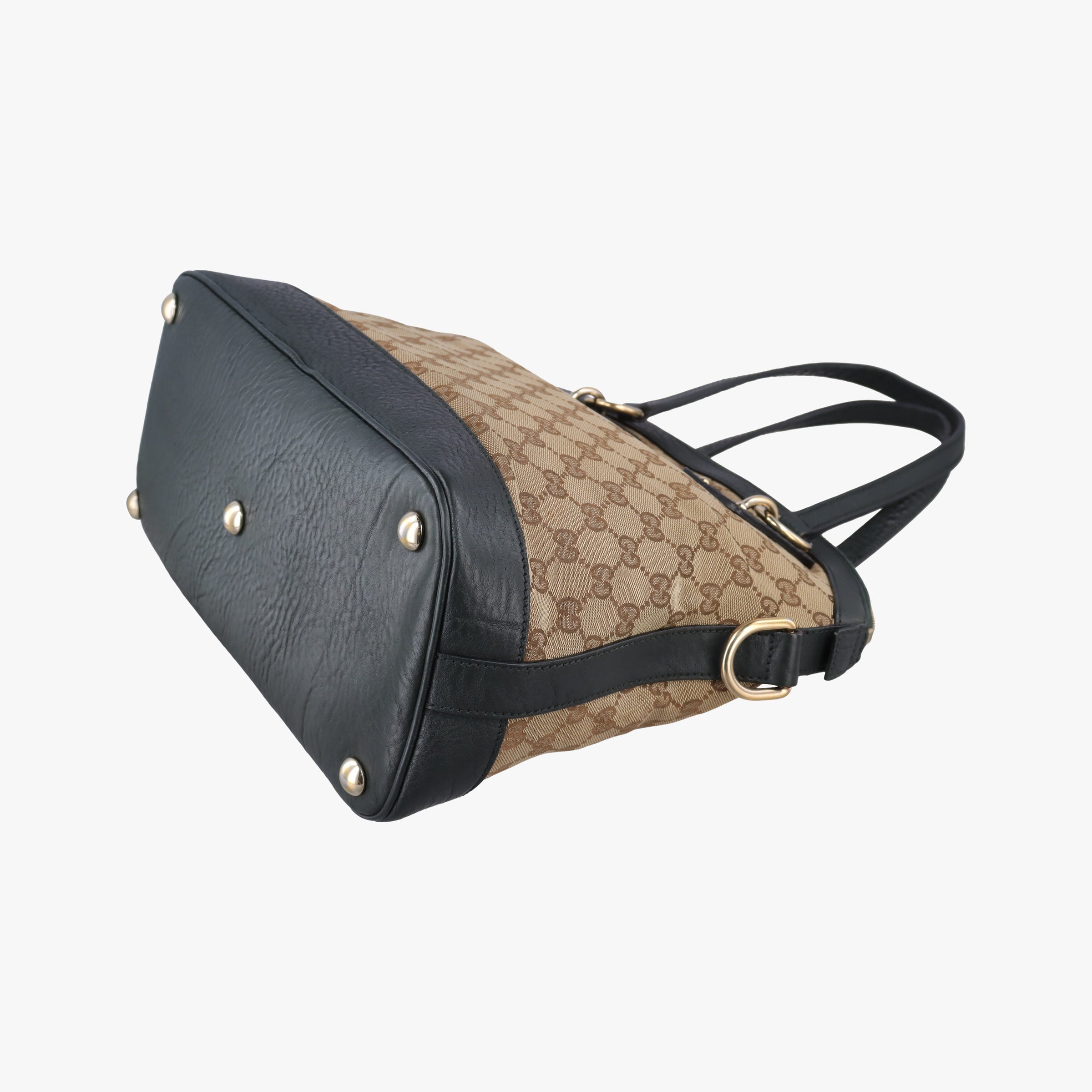 Guccissima Brown × Black Canvas×Leather 247279 G7341551グッチッシマ ブラウン × ブラック キャンバス×レザー 247279 G7341551