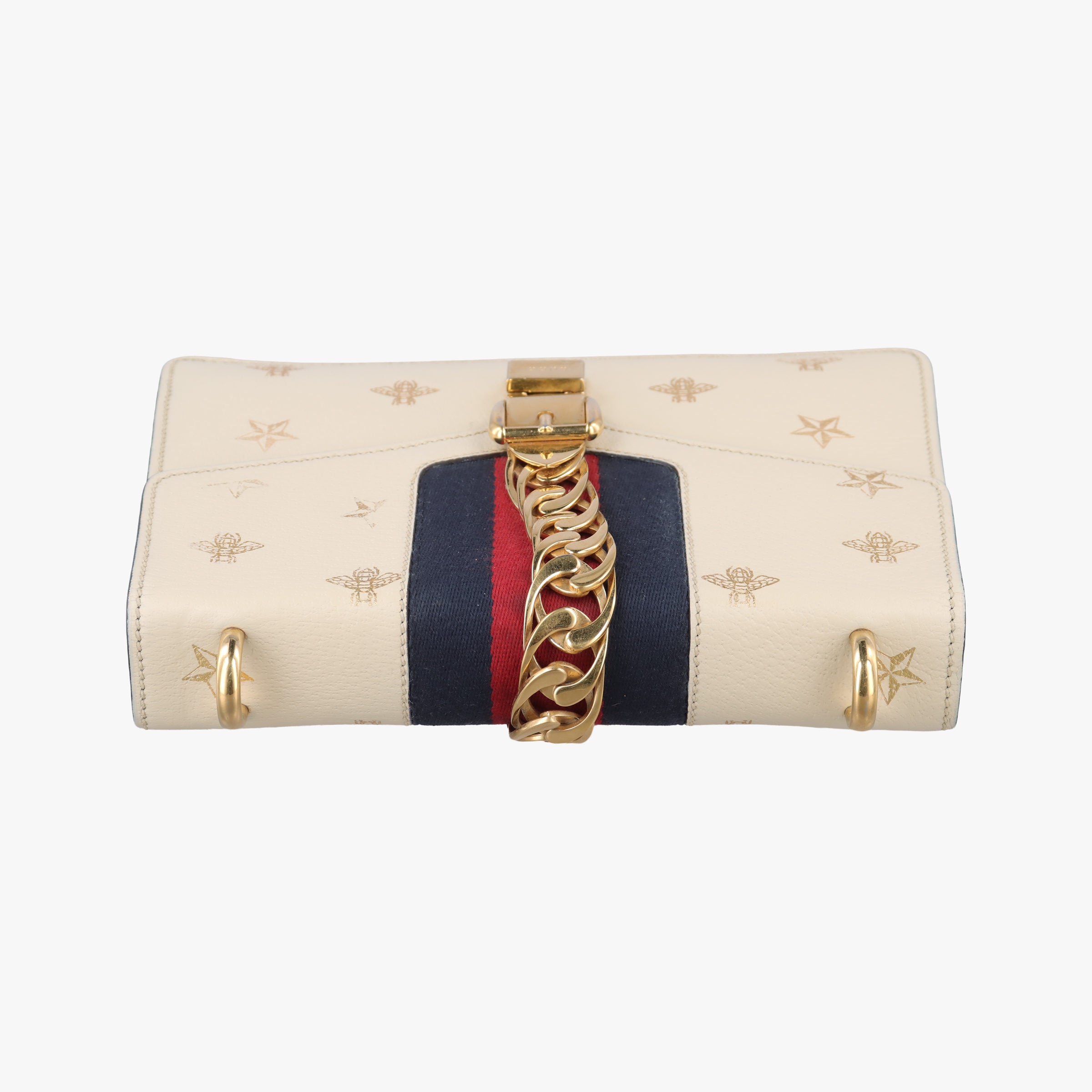 Sylvie Ivory×Navy×Red Leather 524405 G027782298シルヴィ アイボリー×ネイビー×レッド レザー 524405 G027782298