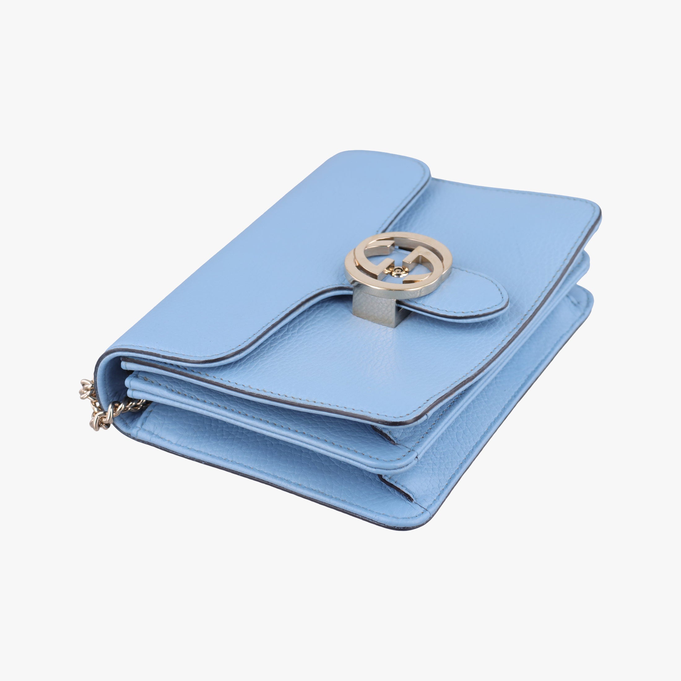 Interlocking G Blue Leather 510304 H026641804インターロッキングG ブルー レザー 510304 H026641804
