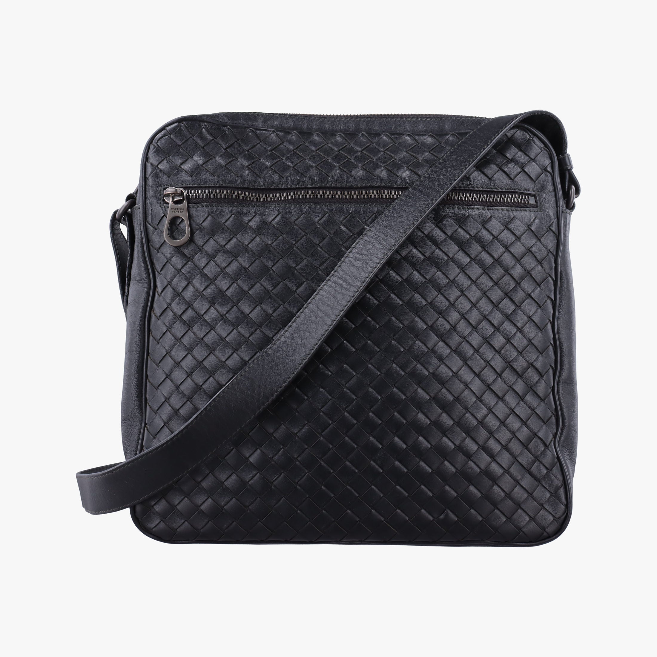 Intrecciato Black lambskin B07184451Dイントレチャート ブラック ラムスキン B07184451D