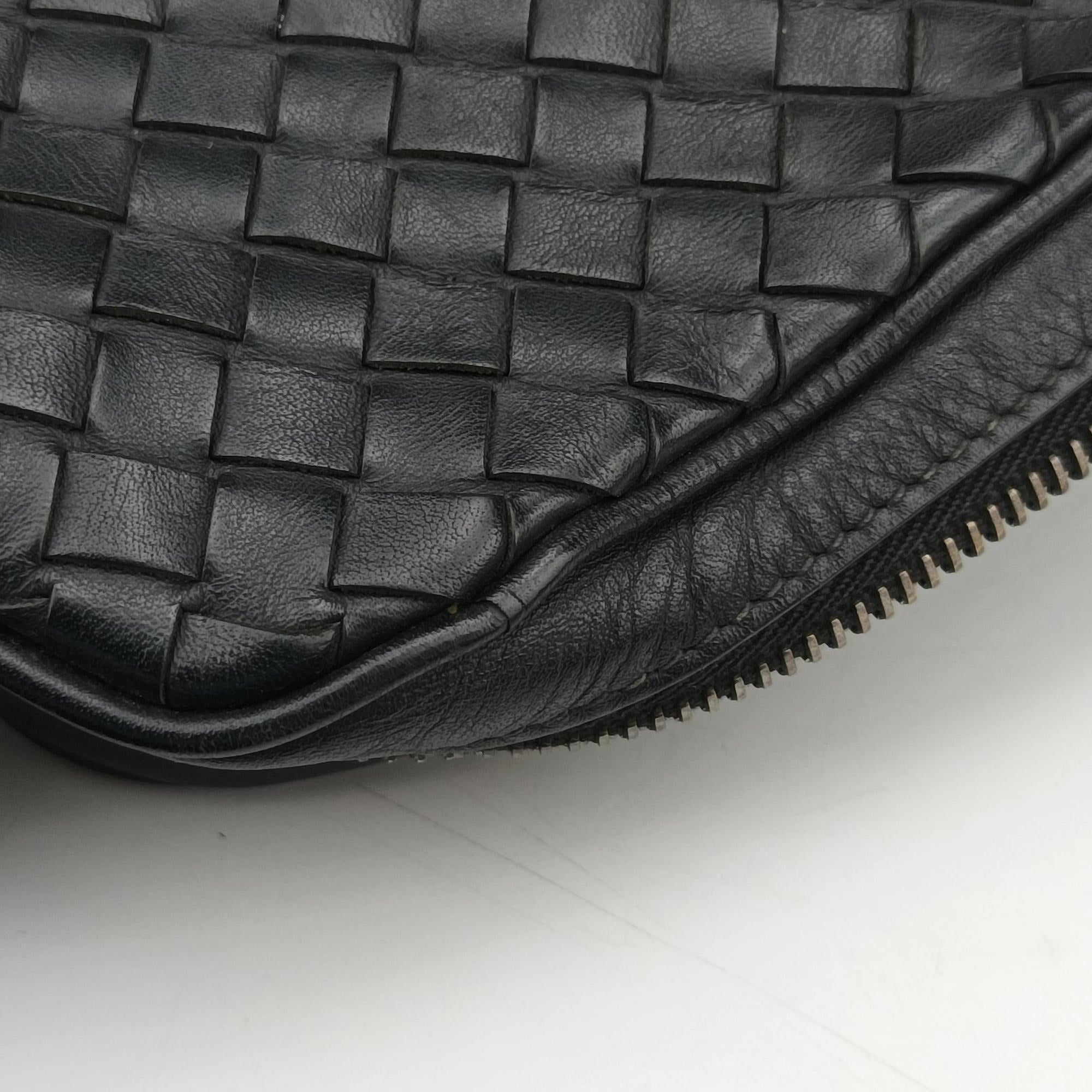 Intrecciato Black lambskin B07184451Dイントレチャート ブラック ラムスキン B07184451D