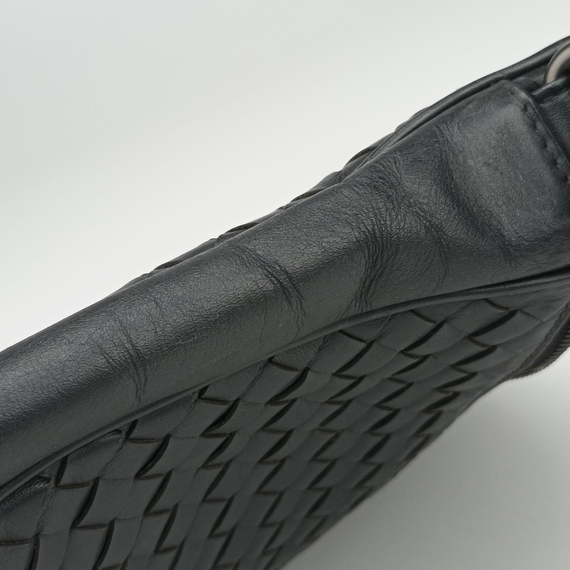 Intrecciato Black lambskin B07184451Dイントレチャート ブラック ラムスキン B07184451D