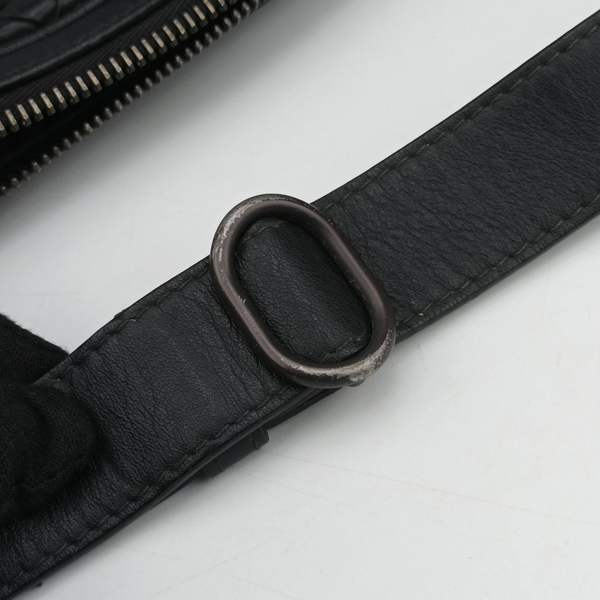 Intrecciato Black lambskin B07184451Dイントレチャート ブラック ラムスキン B07184451D