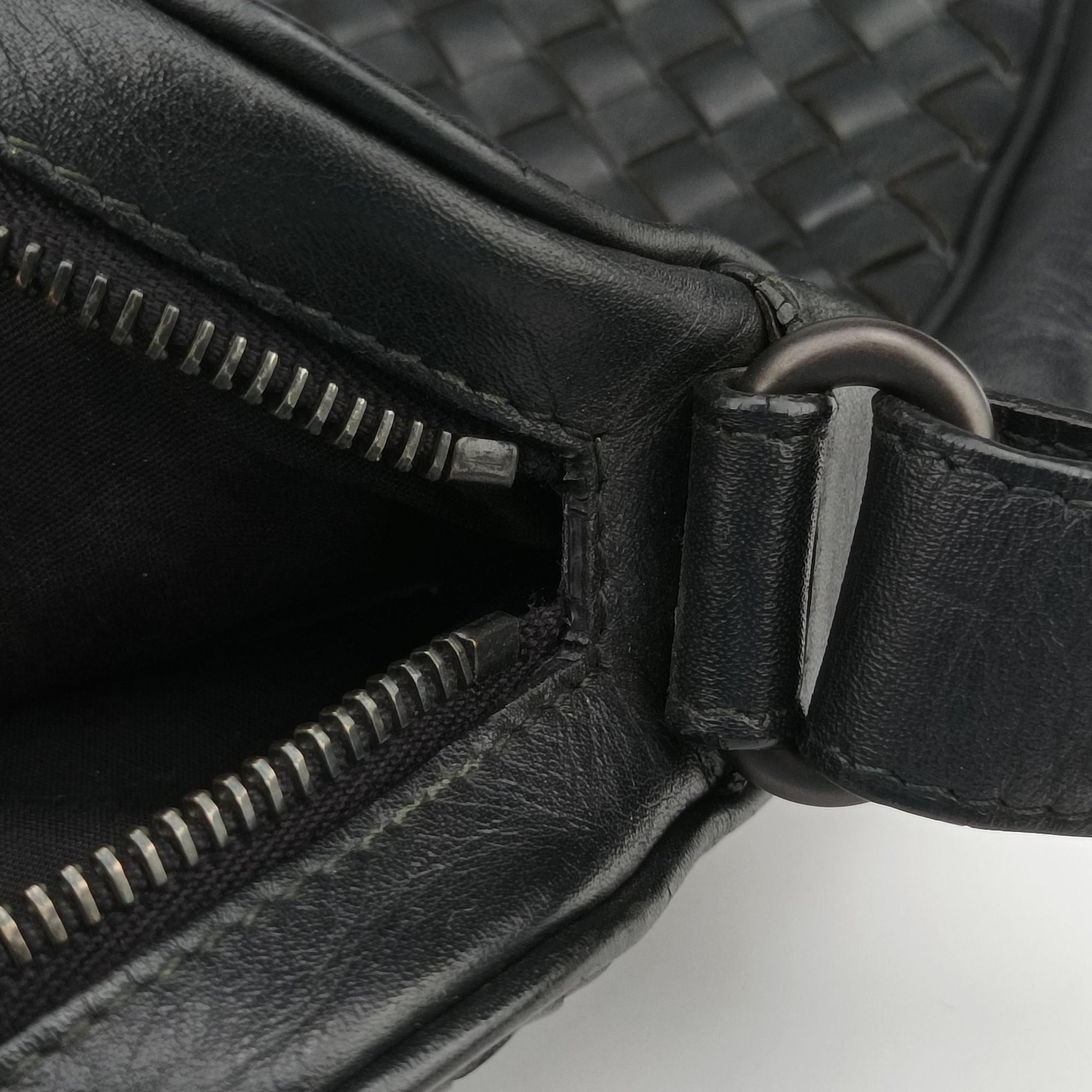 Intrecciato Black lambskin B07184451Dイントレチャート ブラック ラムスキン B07184451D