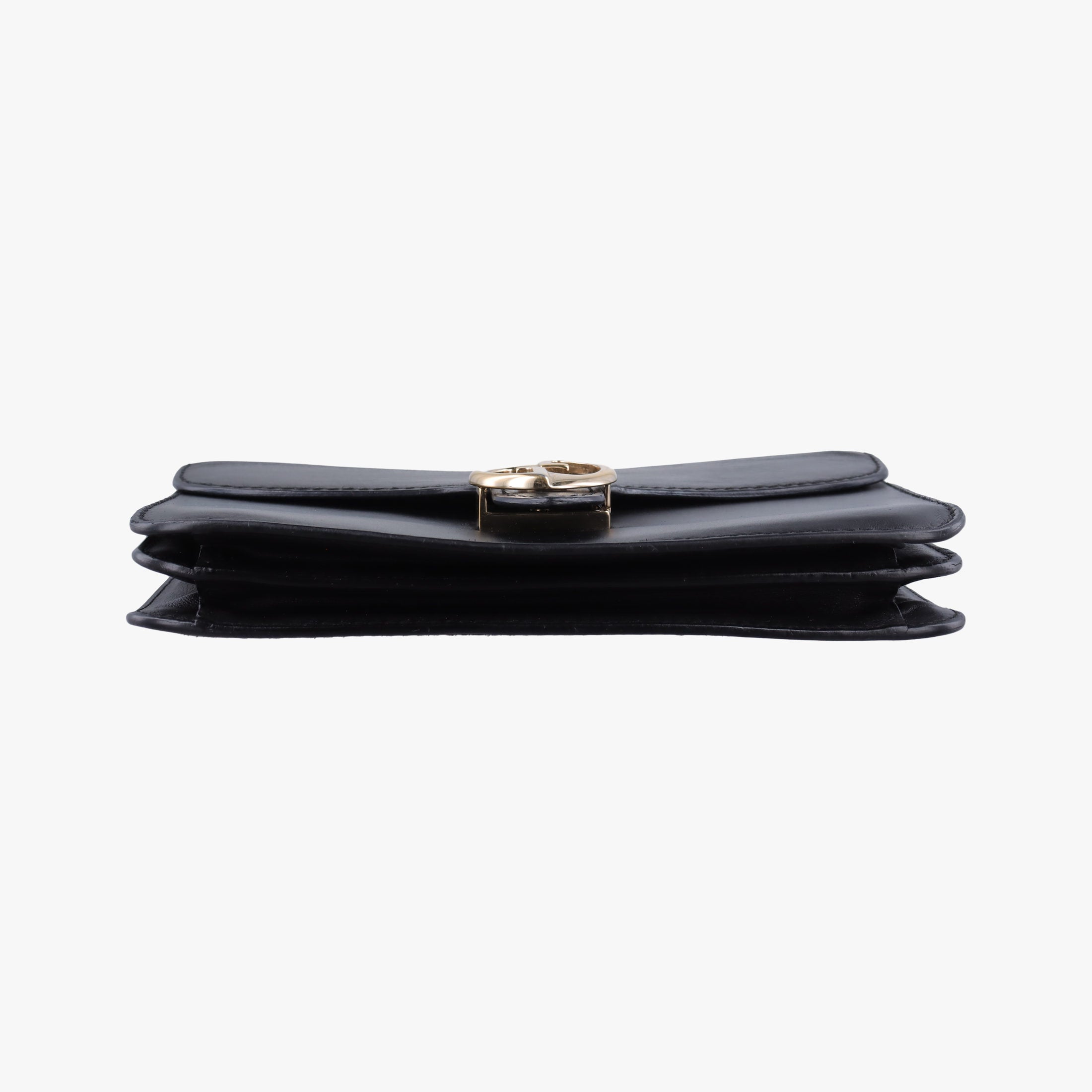 Interlocking 1973 Flap Black Leather 277522 E010257779インターロッキング 1973 フラップ ブラック レザー 277522 E010257779