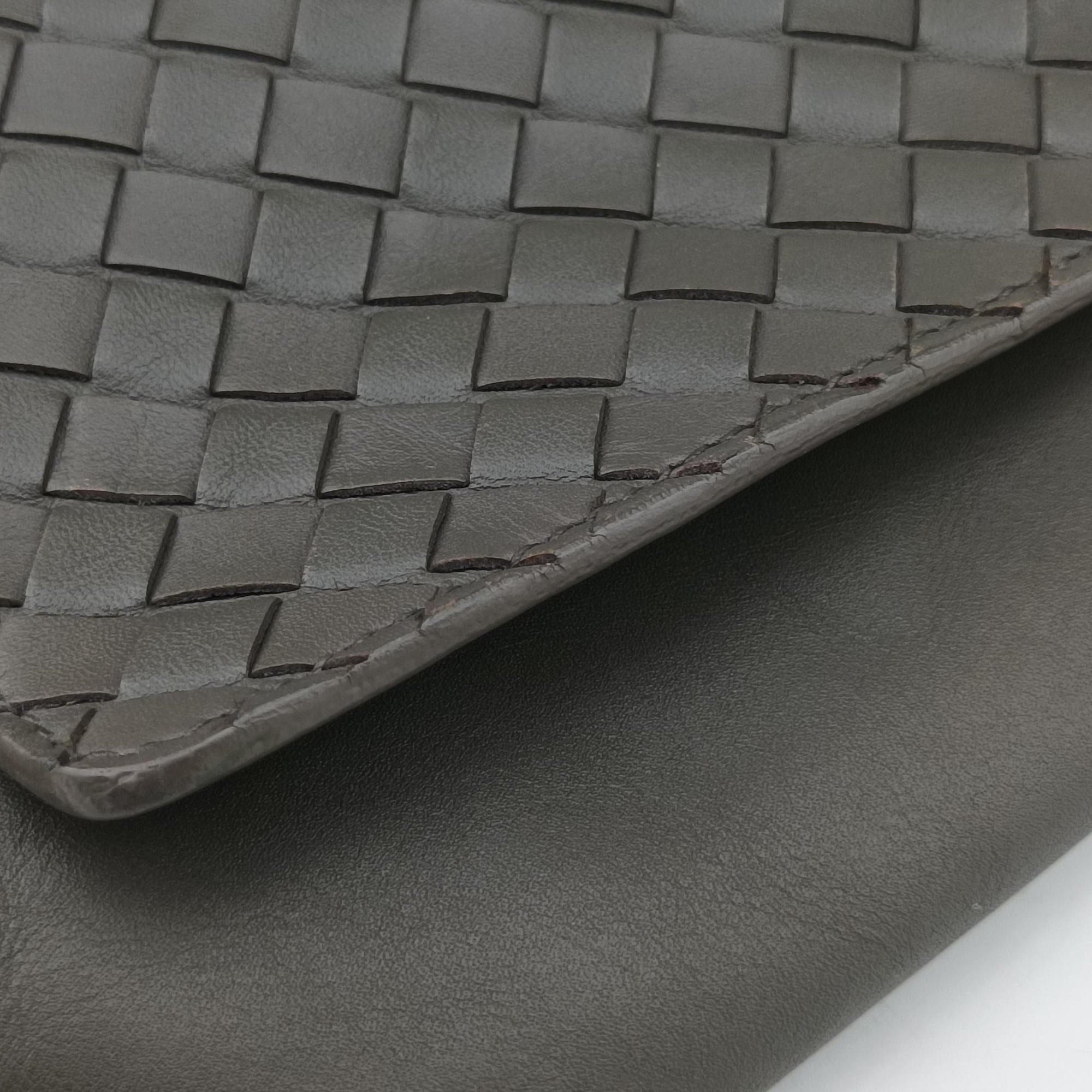 Intrecciato Grey lambskin B02753975Rイントレチャート グレー ラムスキン B02753975R