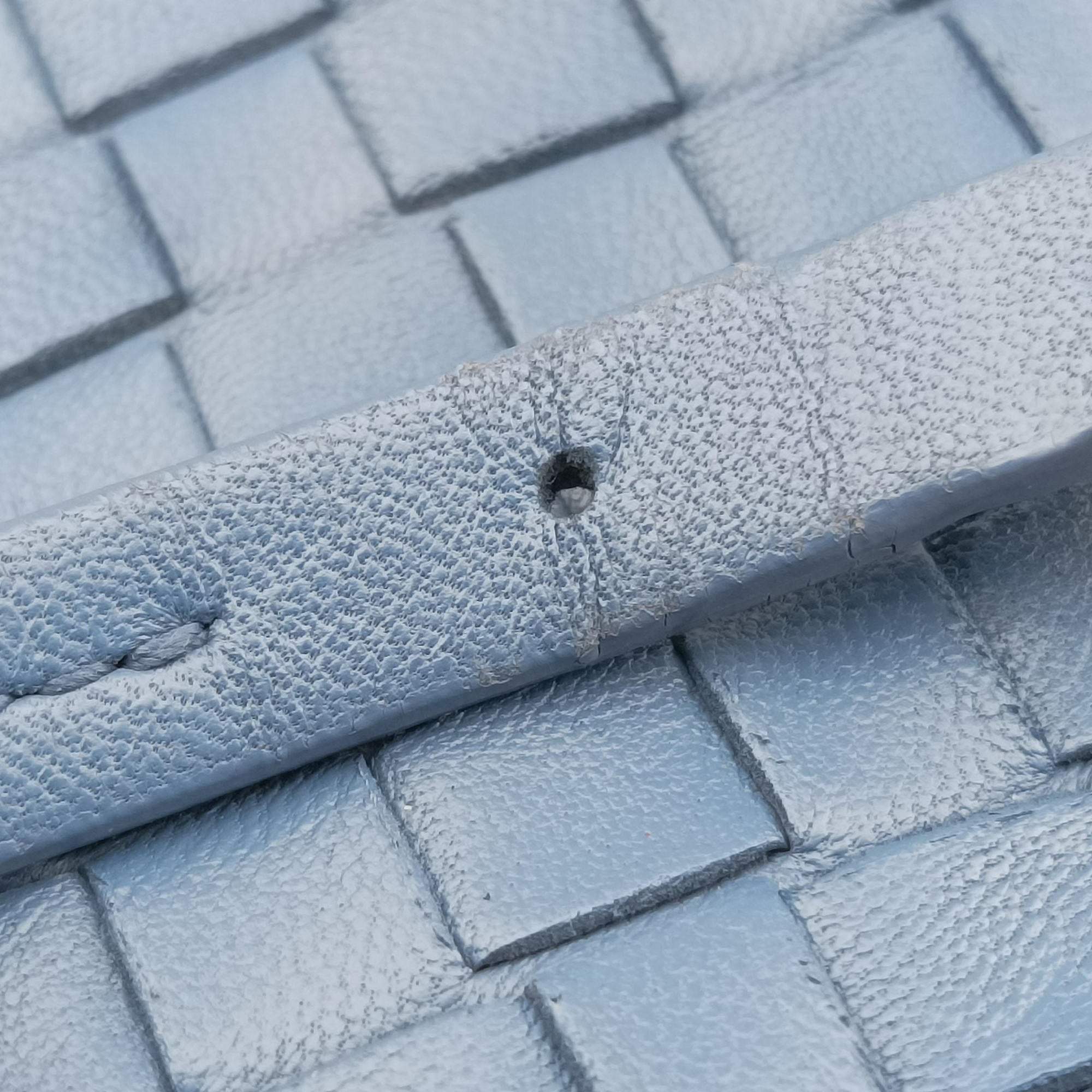 NODINI Intrecciato Blue lambskin B01514424Dノディーニ イントレチャート ブルー ラムスキン B01514424D