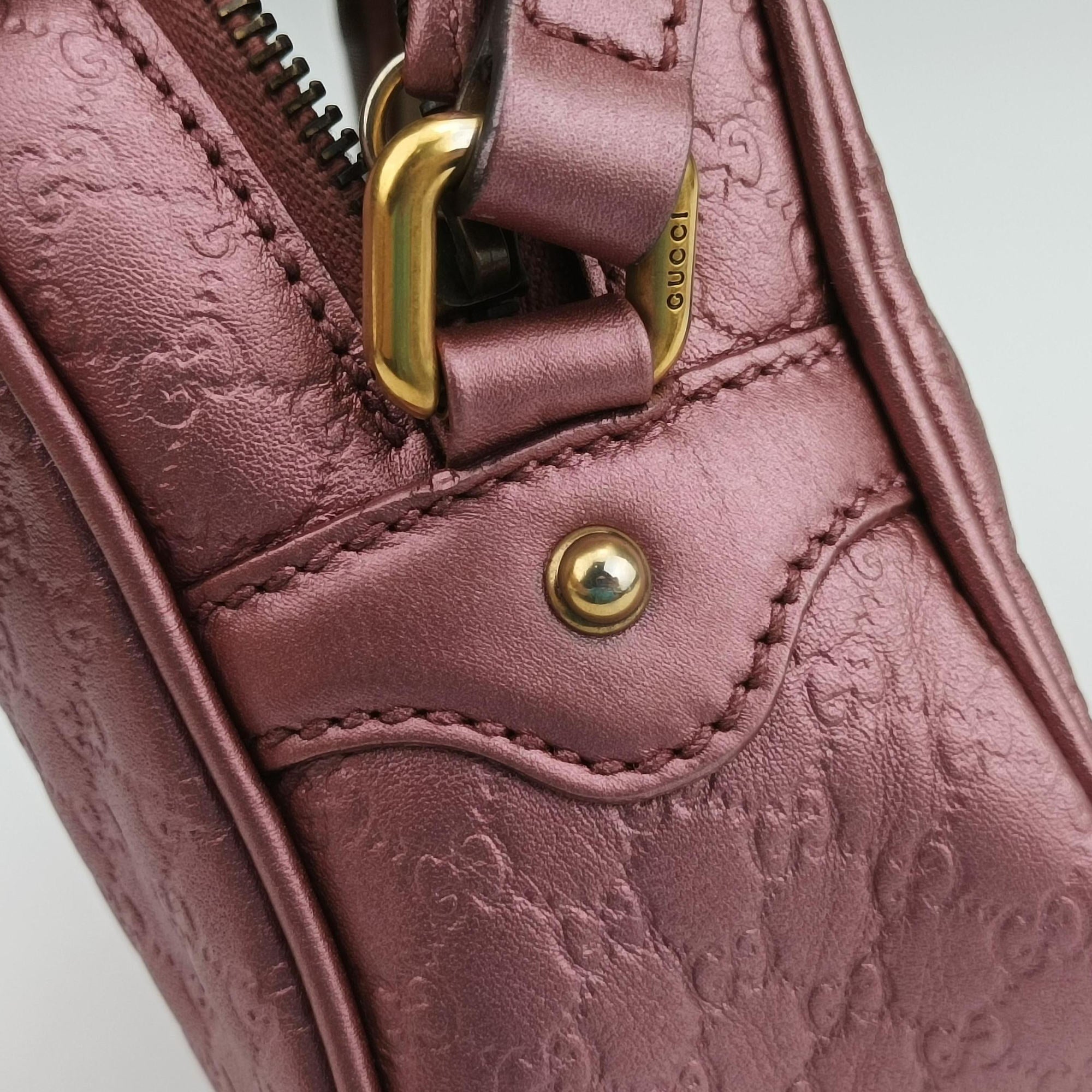 Microguccissima bamboo camera Pink Leather 309538 B013121338マイクログッチシマ バンブー ピンク レザー 309538 B013121338