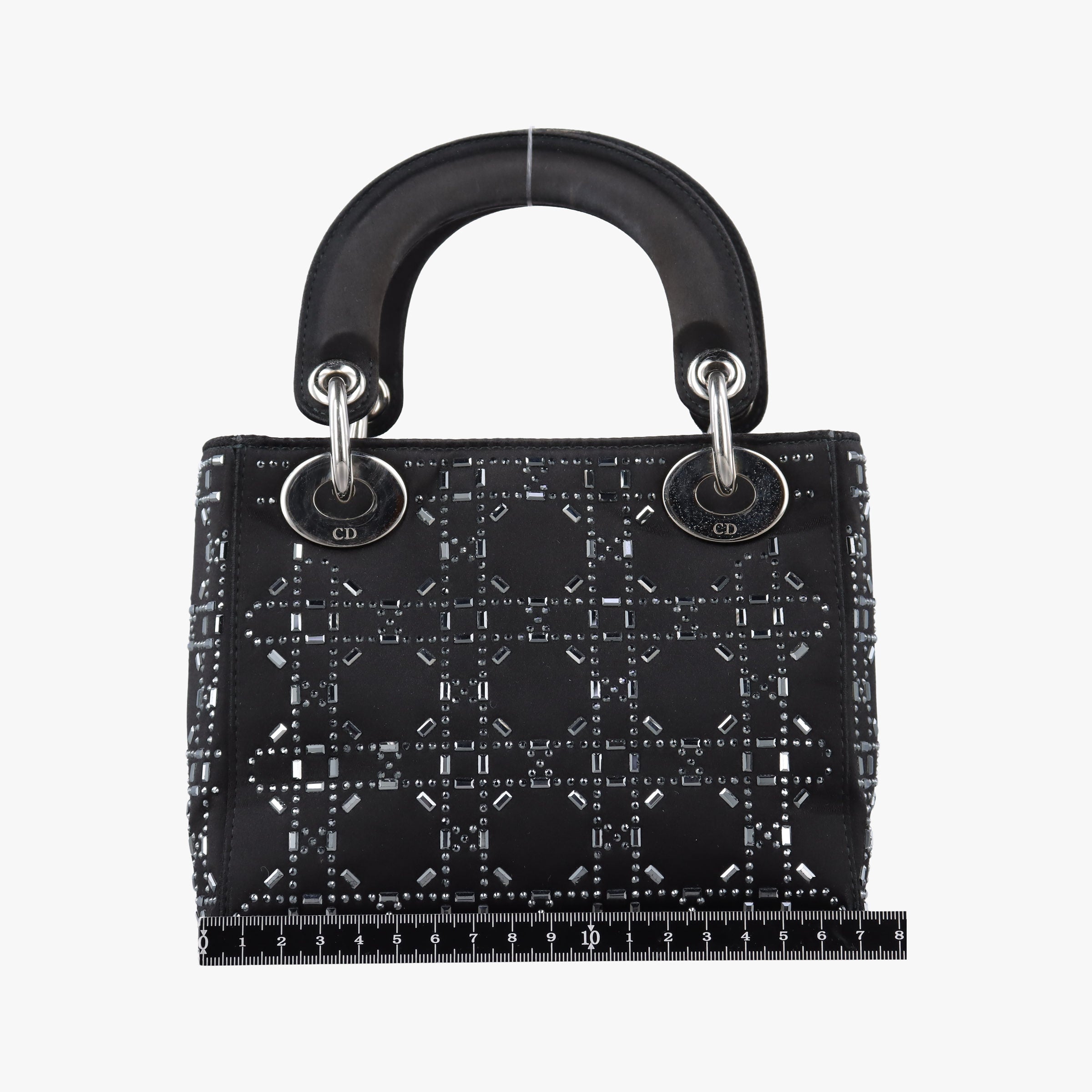 Lady Dior Black Silk 01-RU-0128レディディオール ブラック シルク 01-RU-0128