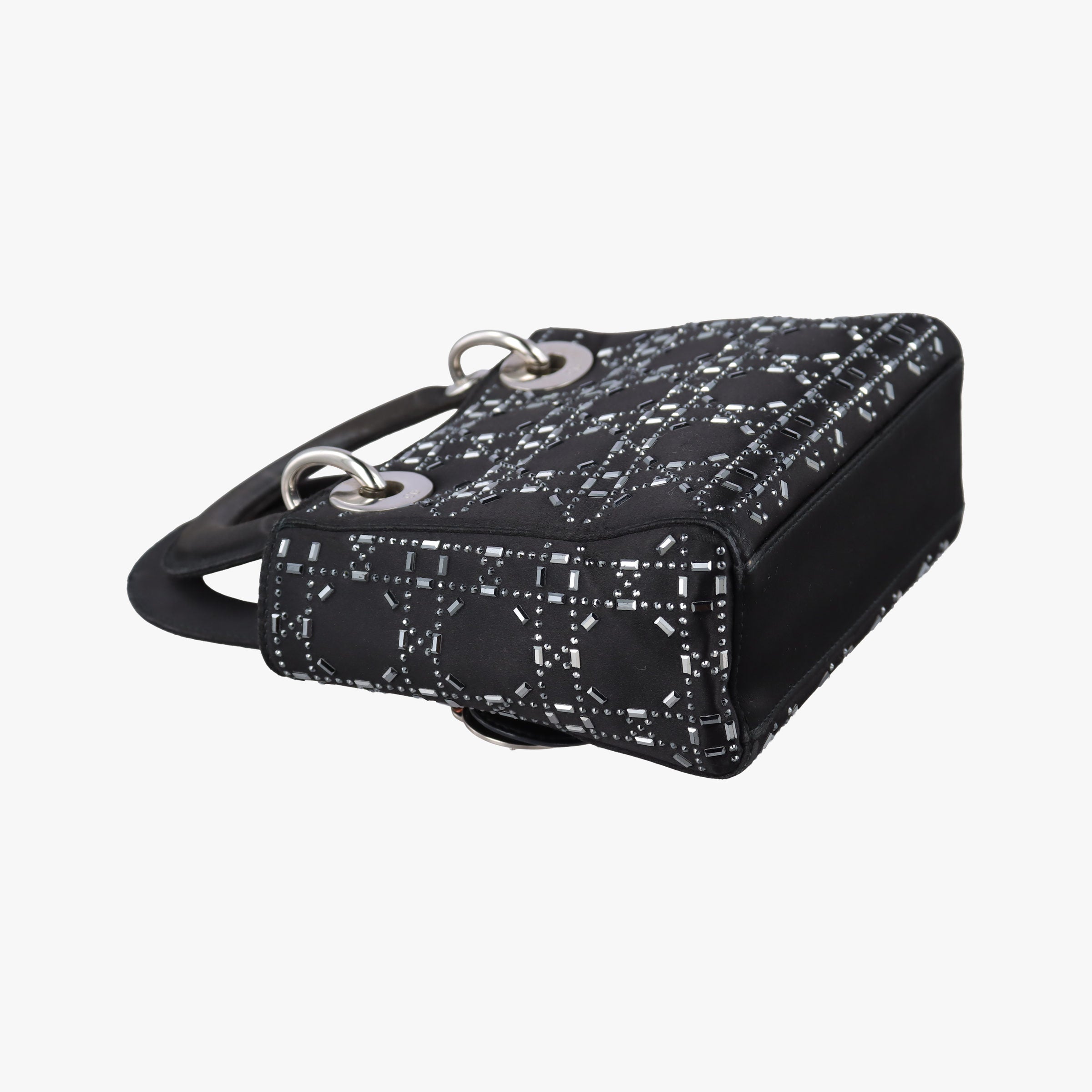 Lady Dior Black Silk 01-RU-0128レディディオール ブラック シルク 01-RU-0128