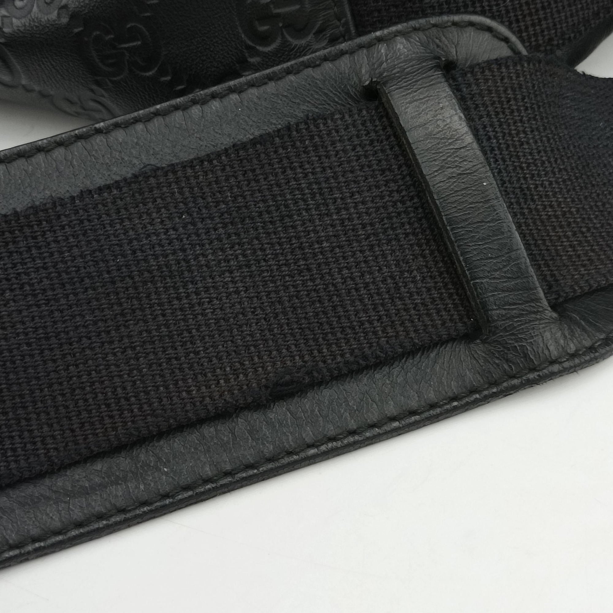 Guccissima Rubber Messenger Black Leather 246067 B010554306グッチシマ メッセンジャー ブラック レザー 246067 B010554306