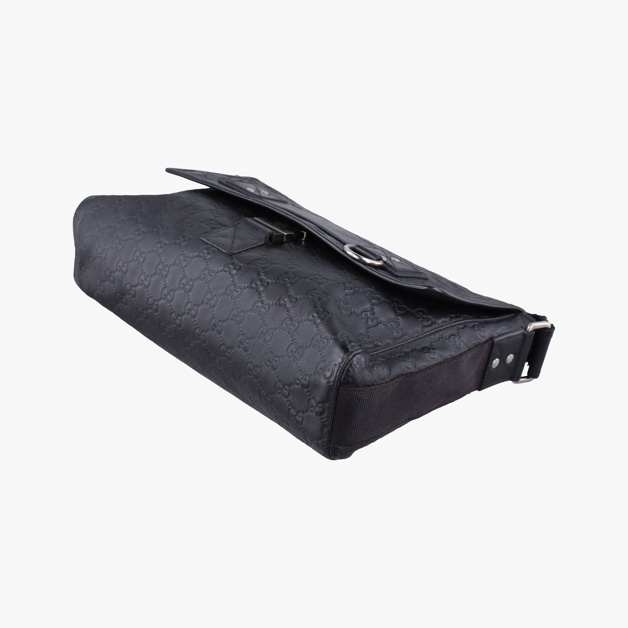 Guccissima Rubber Messenger Black Leather 246067 B010554306グッチシマ メッセンジャー ブラック レザー 246067 B010554306