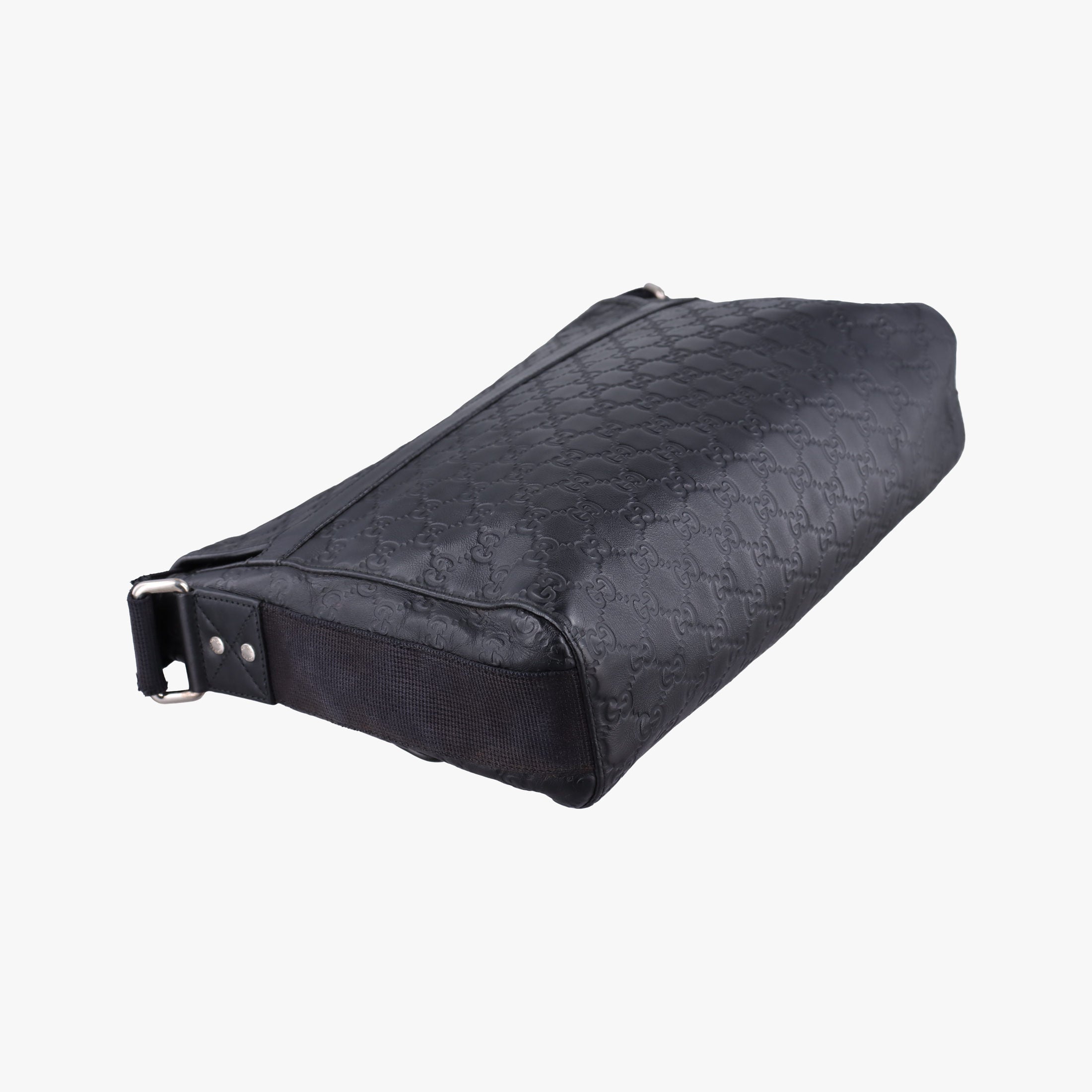 Guccissima Rubber Messenger Black Leather 246067 B010554306グッチシマ メッセンジャー ブラック レザー 246067 B010554306