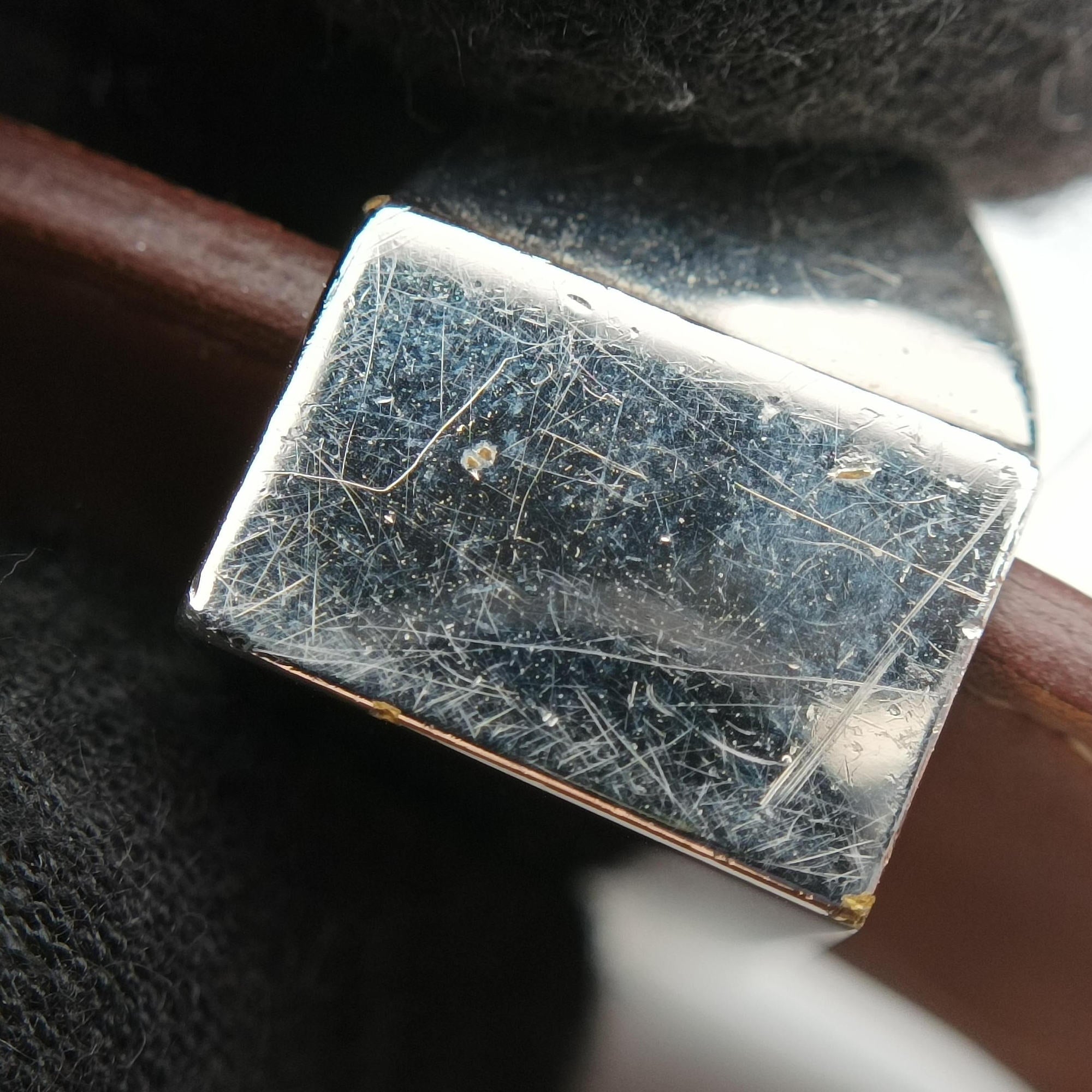 Collier de chien Orange×silver Leather×GP S ▢O Rコリエ ド シアン オレンジ×シルバー レザー×GP S ▢O R