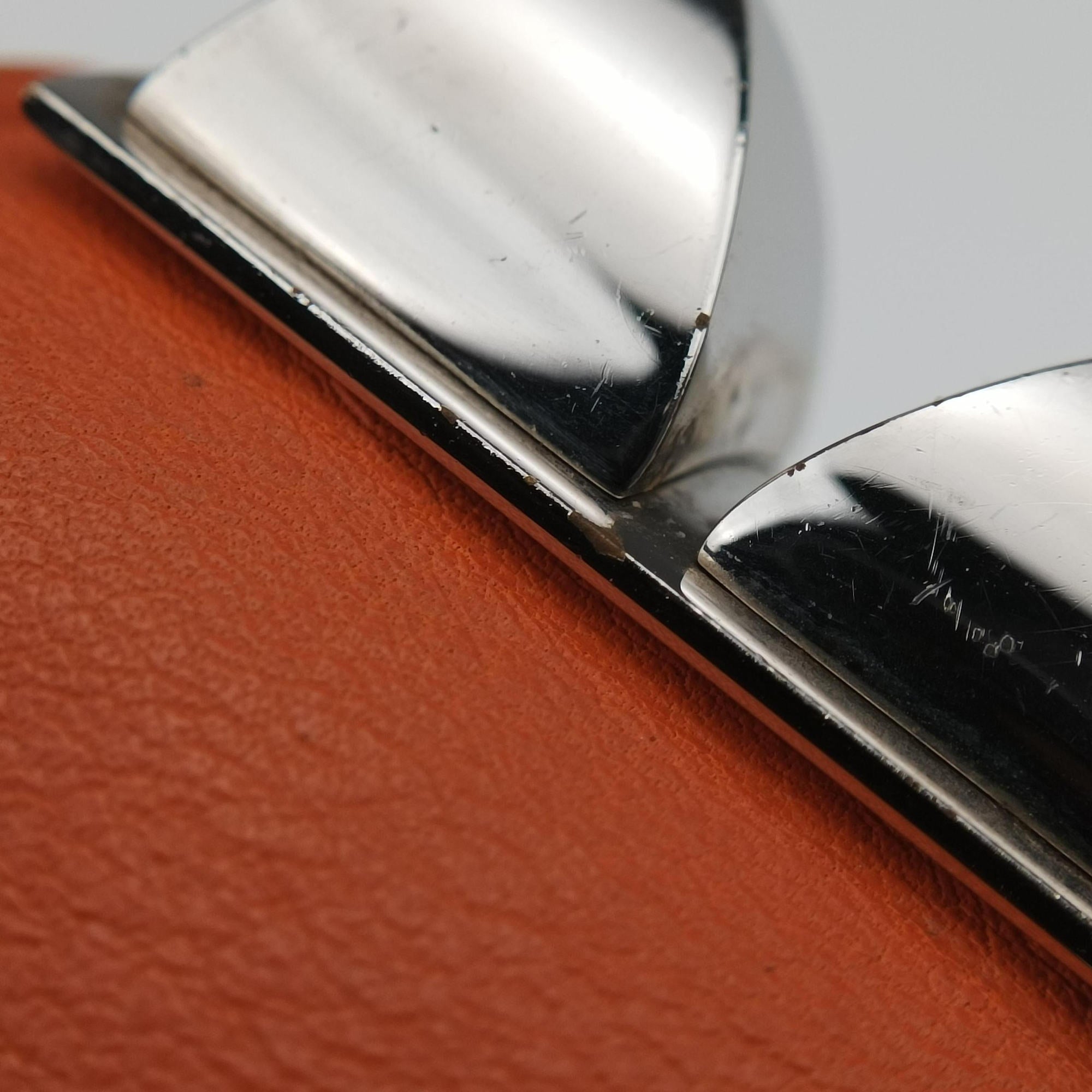 Collier de chien Orange×silver Leather×GP S ▢O Rコリエ ド シアン オレンジ×シルバー レザー×GP S ▢O R