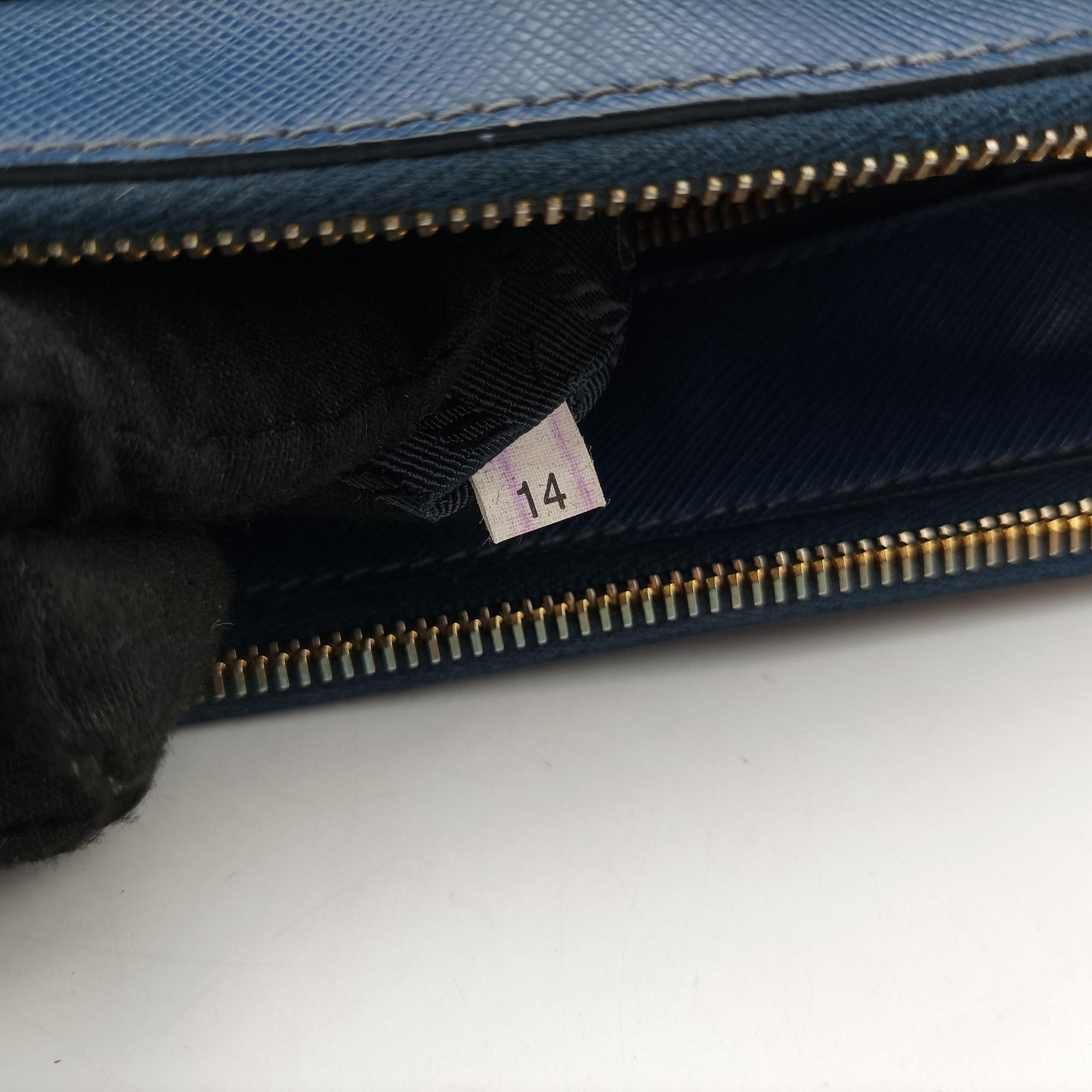 Galleria Blue SAFFIANO Leather BN2274 14ガレリア ブルー サフィアーノレザー BN2274 14