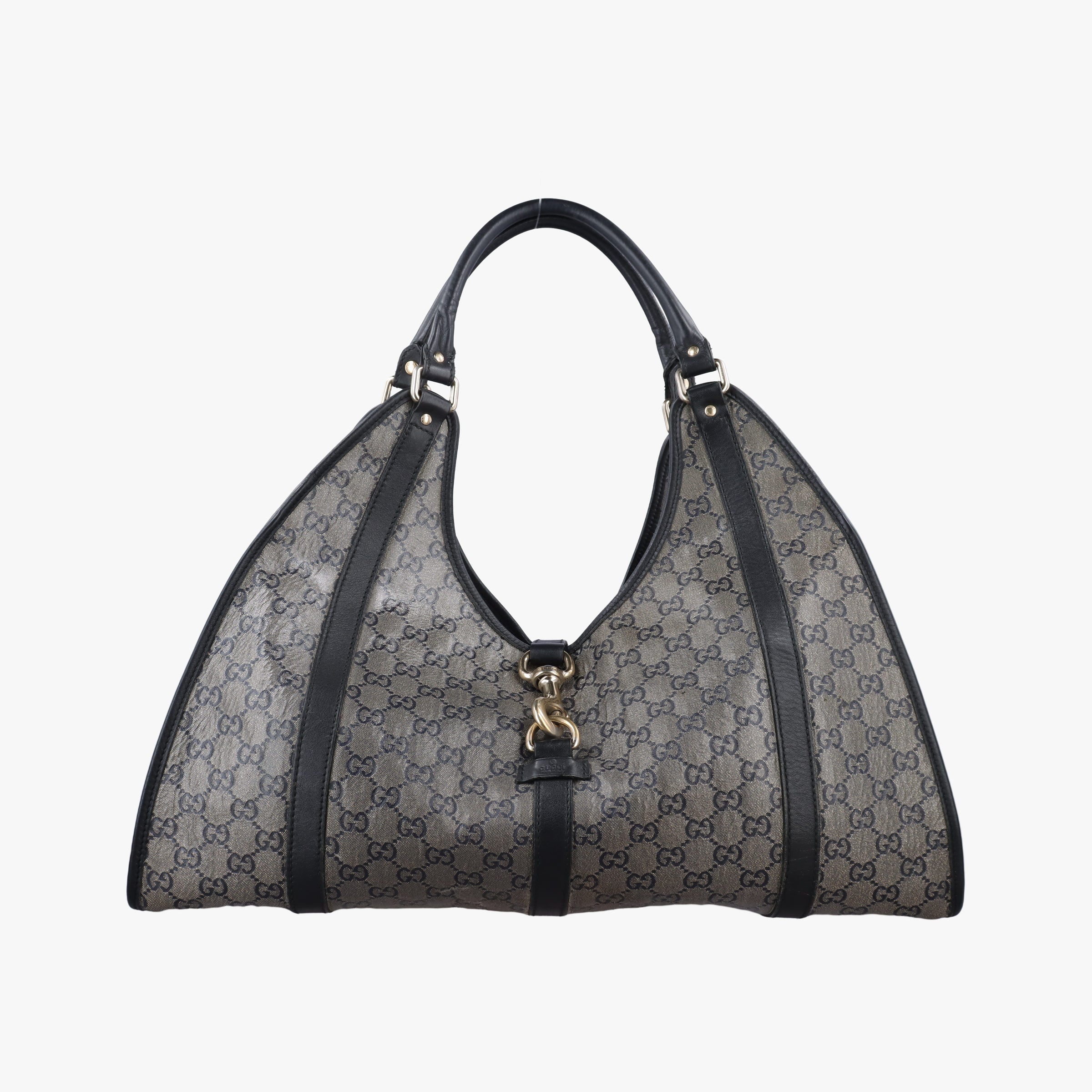 New Jackie Brown×Black PVC coated canvas×Leather 203493 G5677545ニュージャッキー ブラウン×ブラック PVCコーティングキャンバス×レザー 203493 G5677545