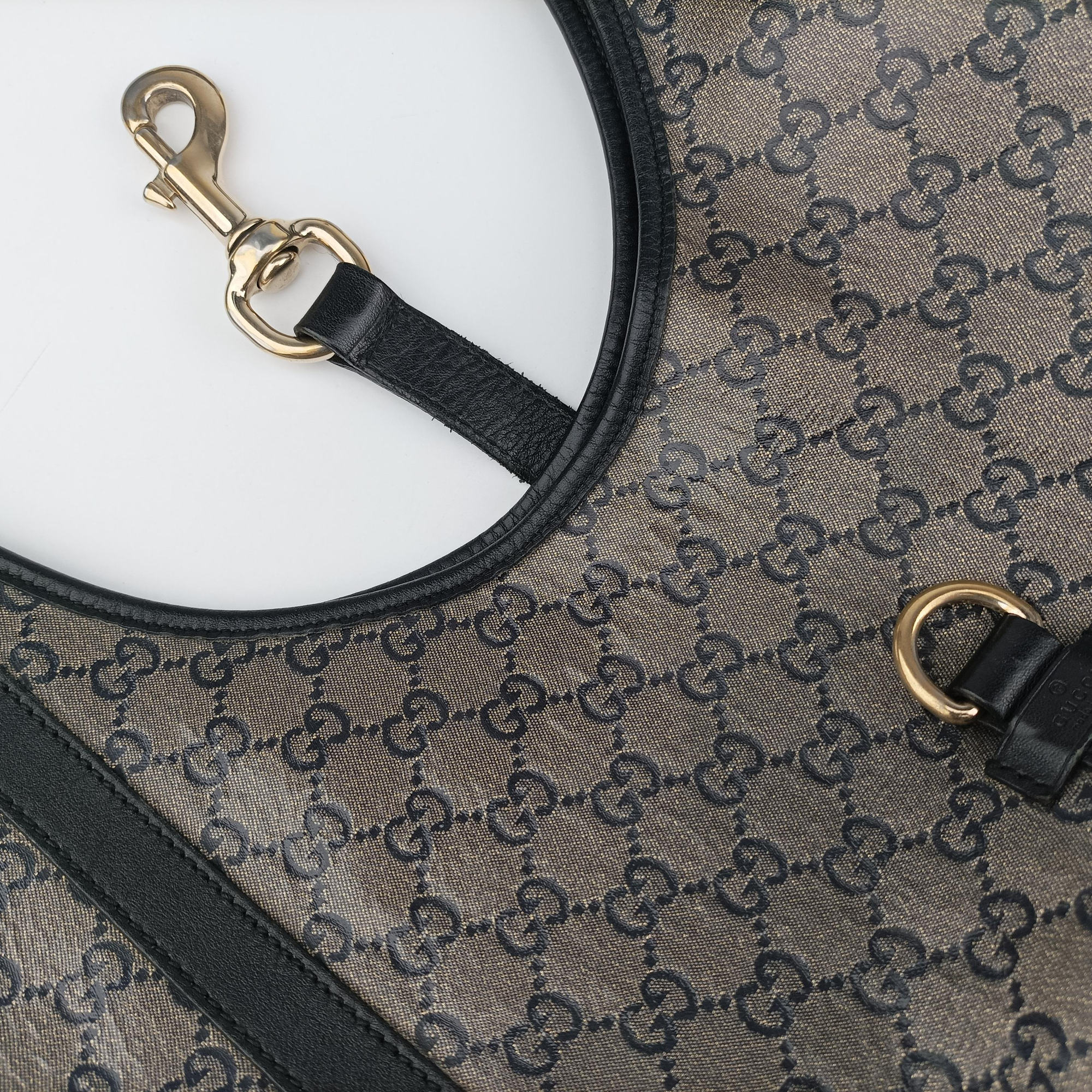 New Jackie Brown×Black PVC coated canvas×Leather 203493 G5677545ニュージャッキー ブラウン×ブラック PVCコーティングキャンバス×レザー 203493 G5677545