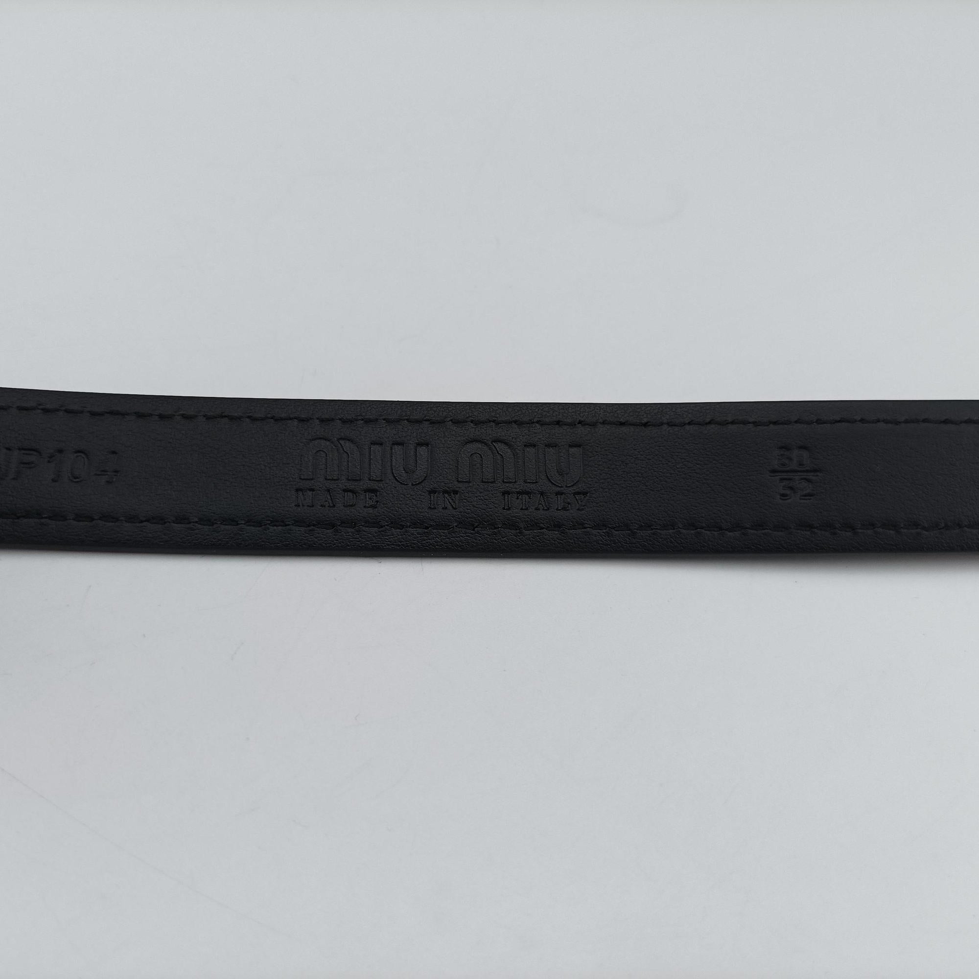 Logo belt Black leather DNP104ロゴベルト ブラック レザー DNP104