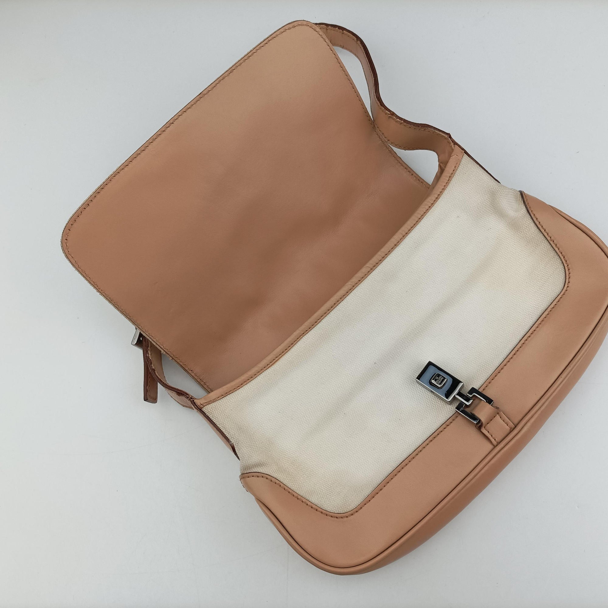 Jackie White× Brown Canvas × Leather 001 38 ジャッキー ホワイト× ブラウン キャンバス×レザー 001 38