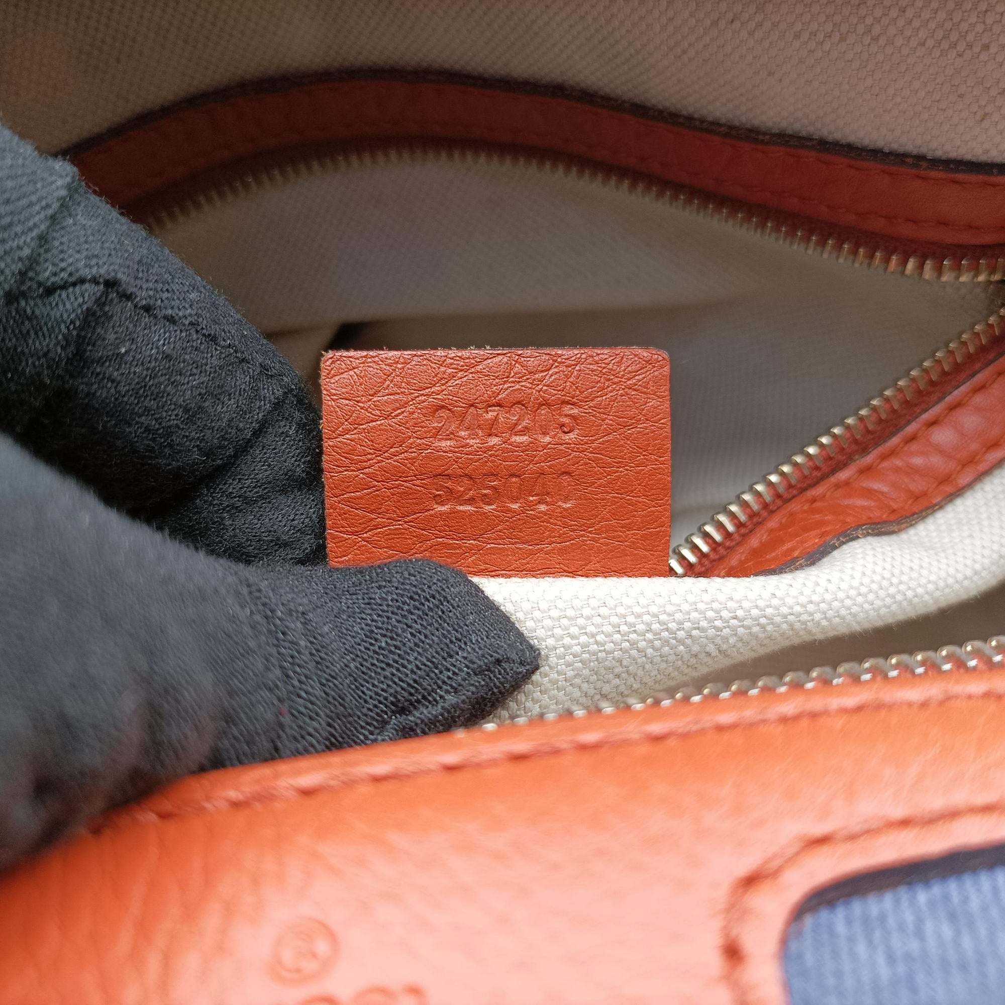 Sherry Line Orange×blue Leather 247205 I9857133シェリーライン オレンジ×ブルー レザー 247205 I9857133