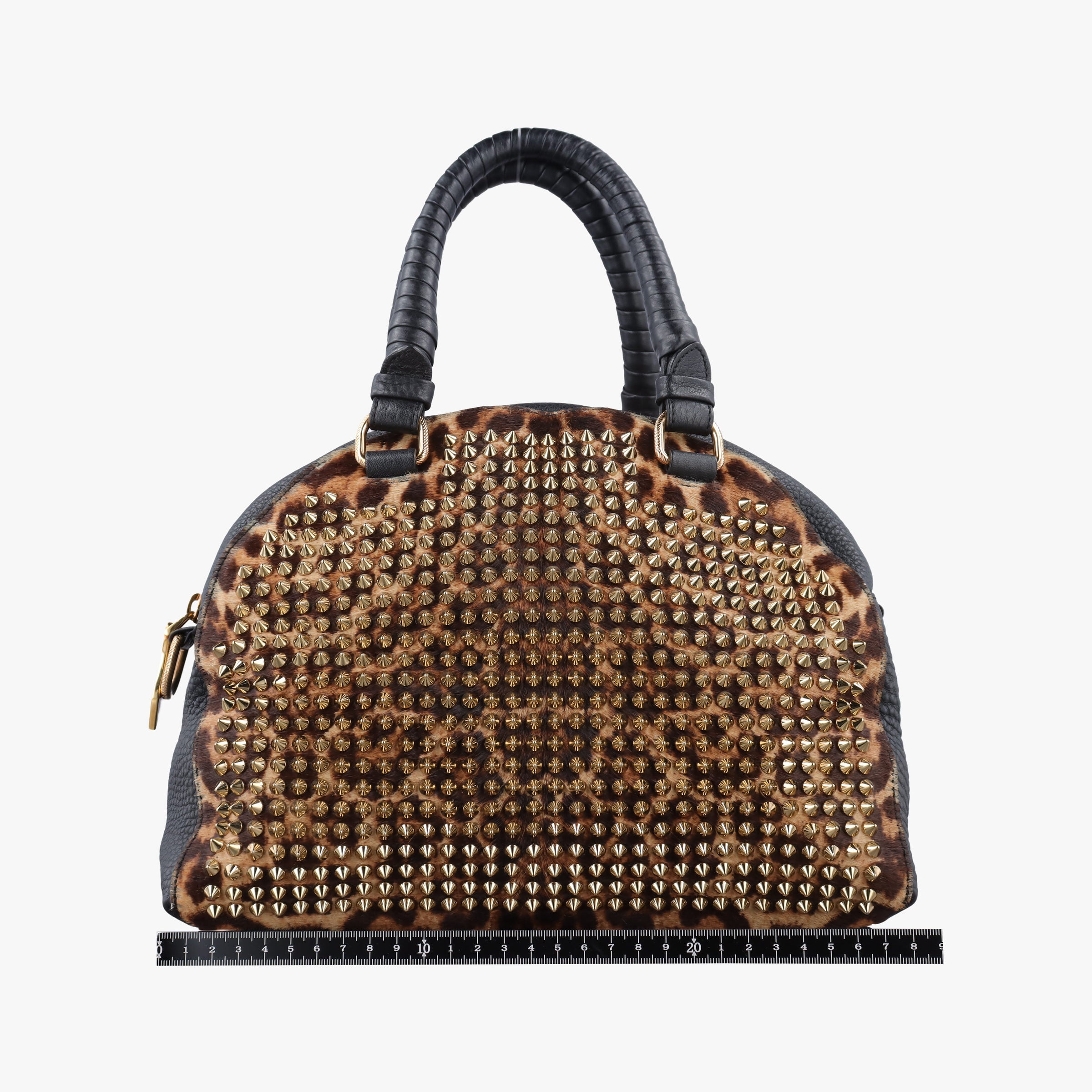 Panettone Leopard print × black ponyhair×Leather パネトーネ レオパード柄 × レザー ハラコ×レザー