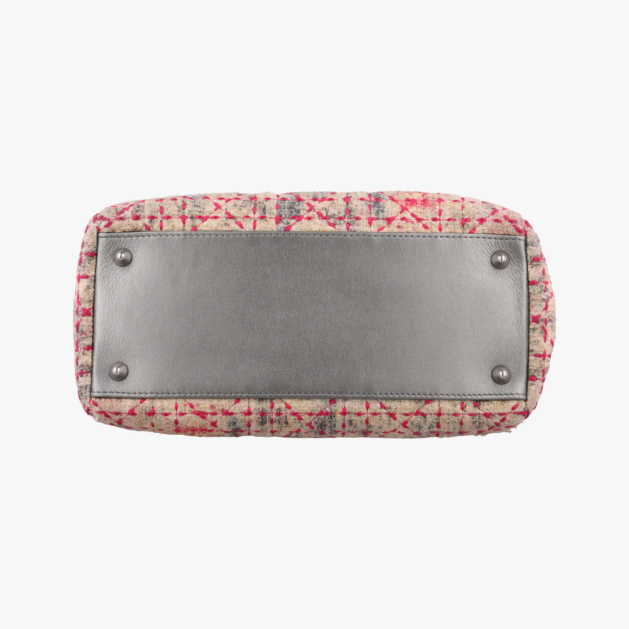 Lady Dior Multicolor Tweed Wool × Metallic Leather 02-MA-1101レディディオール マルチカラー ツイード × メタリックレザー 02-MA-1101