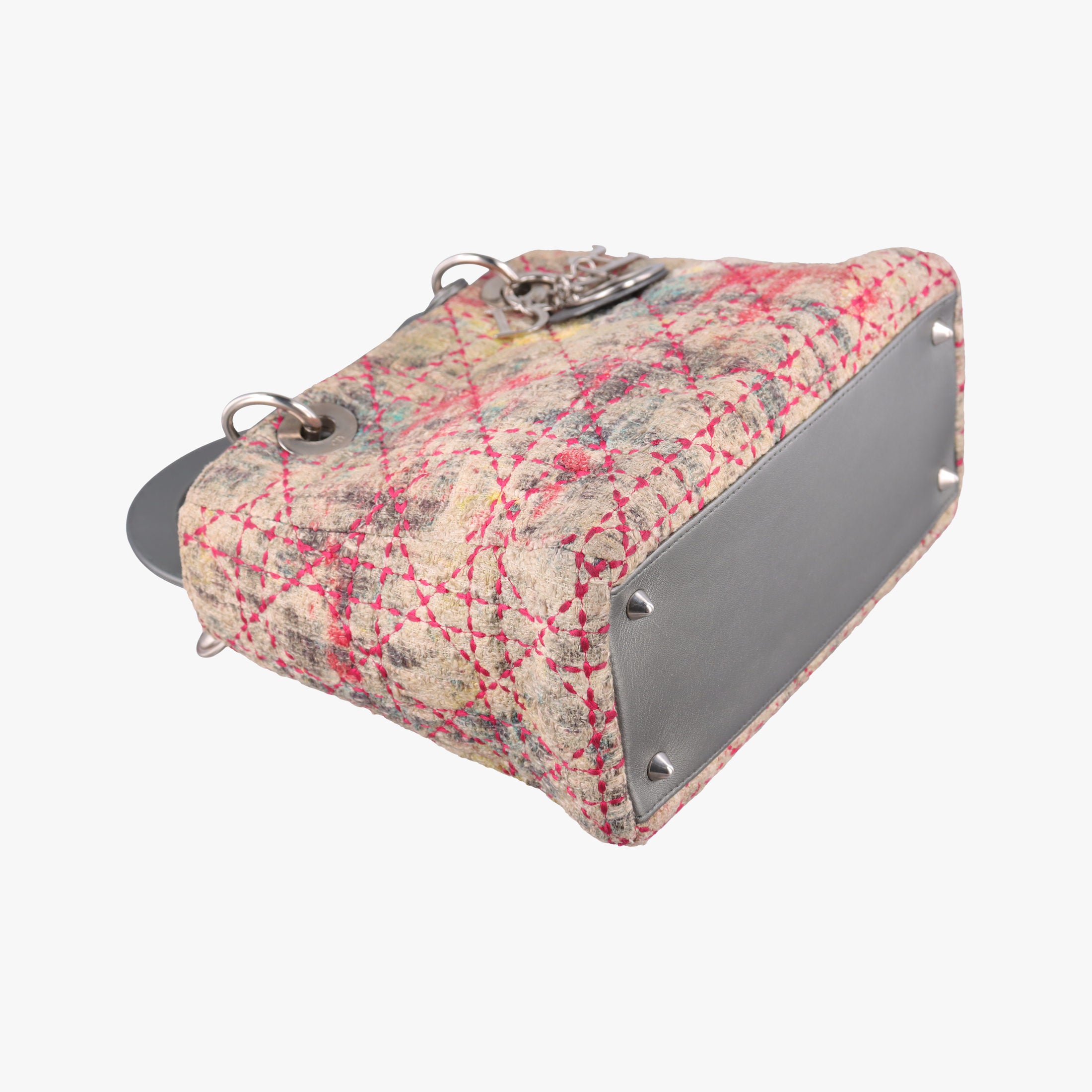 Lady Dior Multicolor Tweed Wool × Metallic Leather 02-MA-1101レディディオール マルチカラー ツイード × メタリックレザー 02-MA-1101