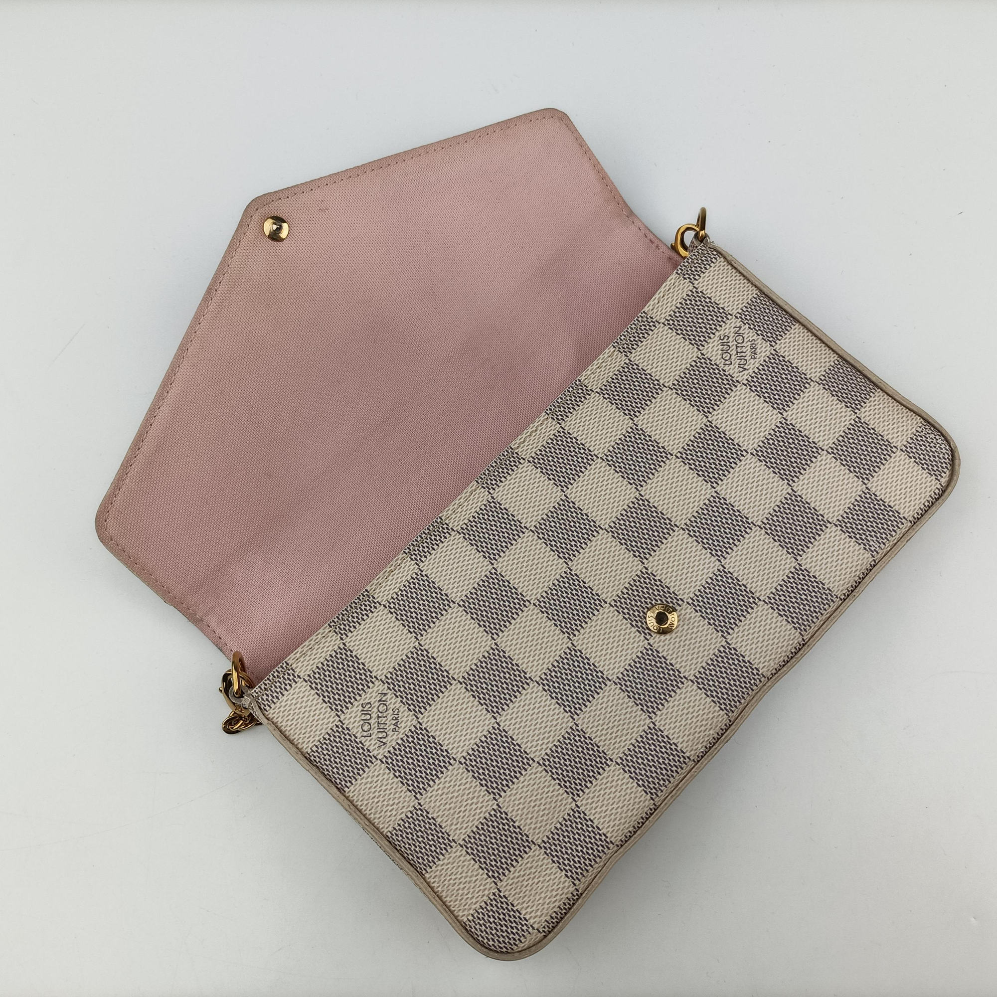 Pochette FeLICIE AZUR Damier Canvas N63106 MI3156ポシェットフェリシー アズール ダミエキャンバス N63106 MI3156