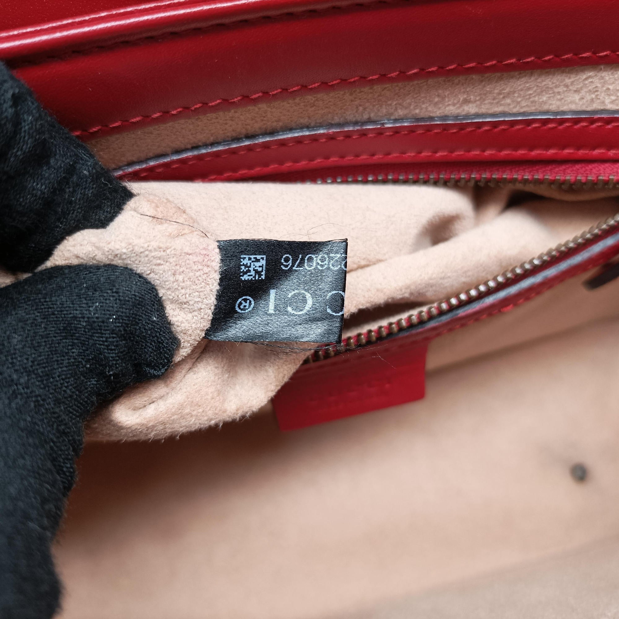 Queen Margaret White×Red×Blue×Pink Leather 476541 C023226076クイーン マーガレット ホワイト×レッド×ブルー×ピンク レザー 476541 C023226076