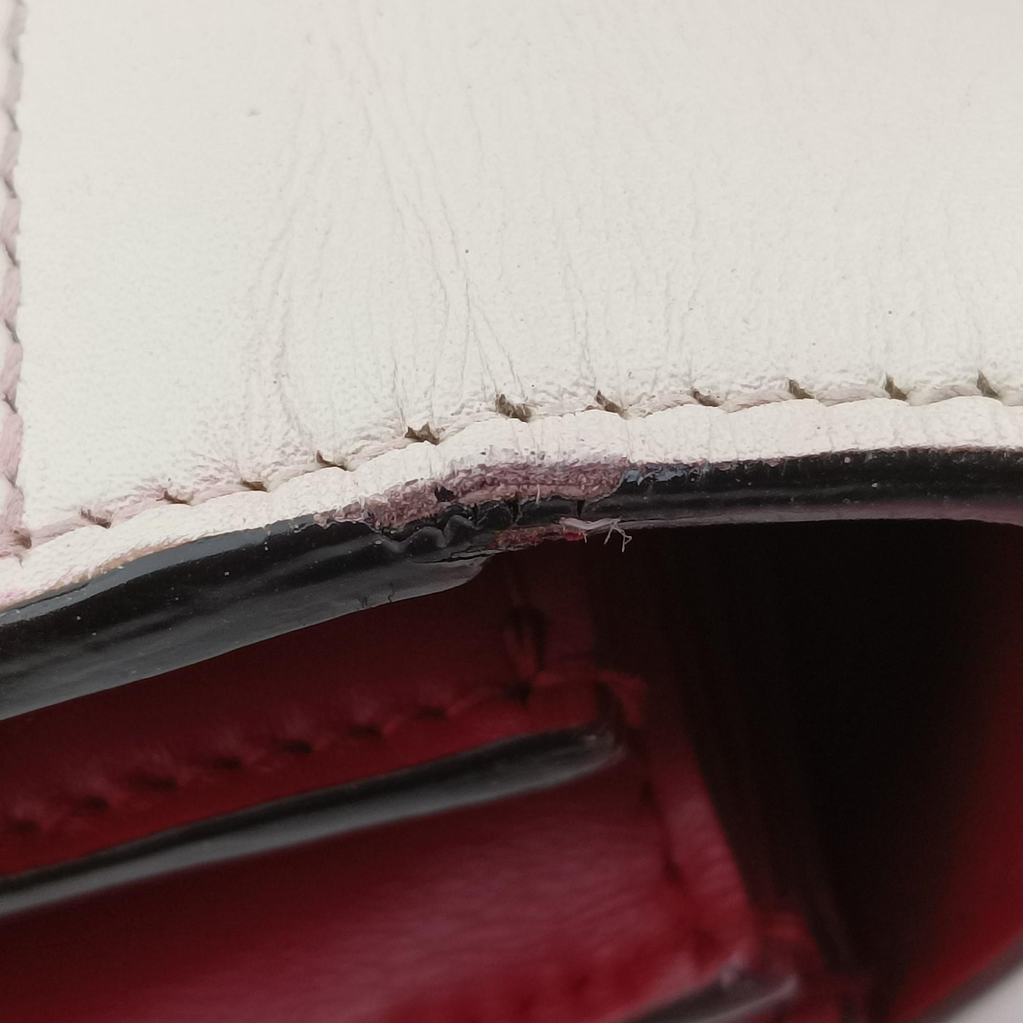 Queen Margaret White×Red×Blue×Pink Leather 476541 C023226076クイーン マーガレット ホワイト×レッド×ブルー×ピンク レザー 476541 C023226076