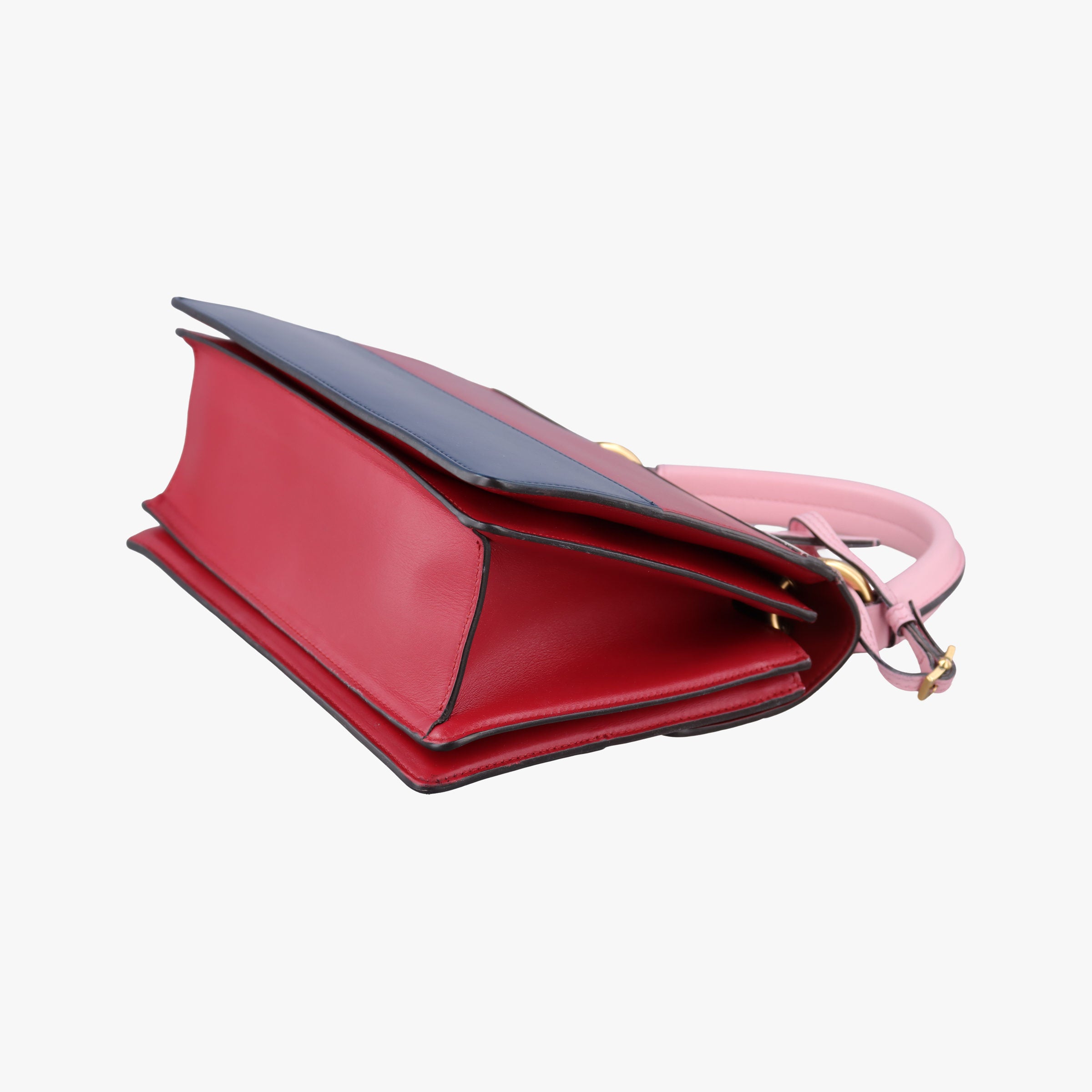 Queen Margaret White×Red×Blue×Pink Leather 476541 C023226076クイーン マーガレット ホワイト×レッド×ブルー×ピンク レザー 476541 C023226076