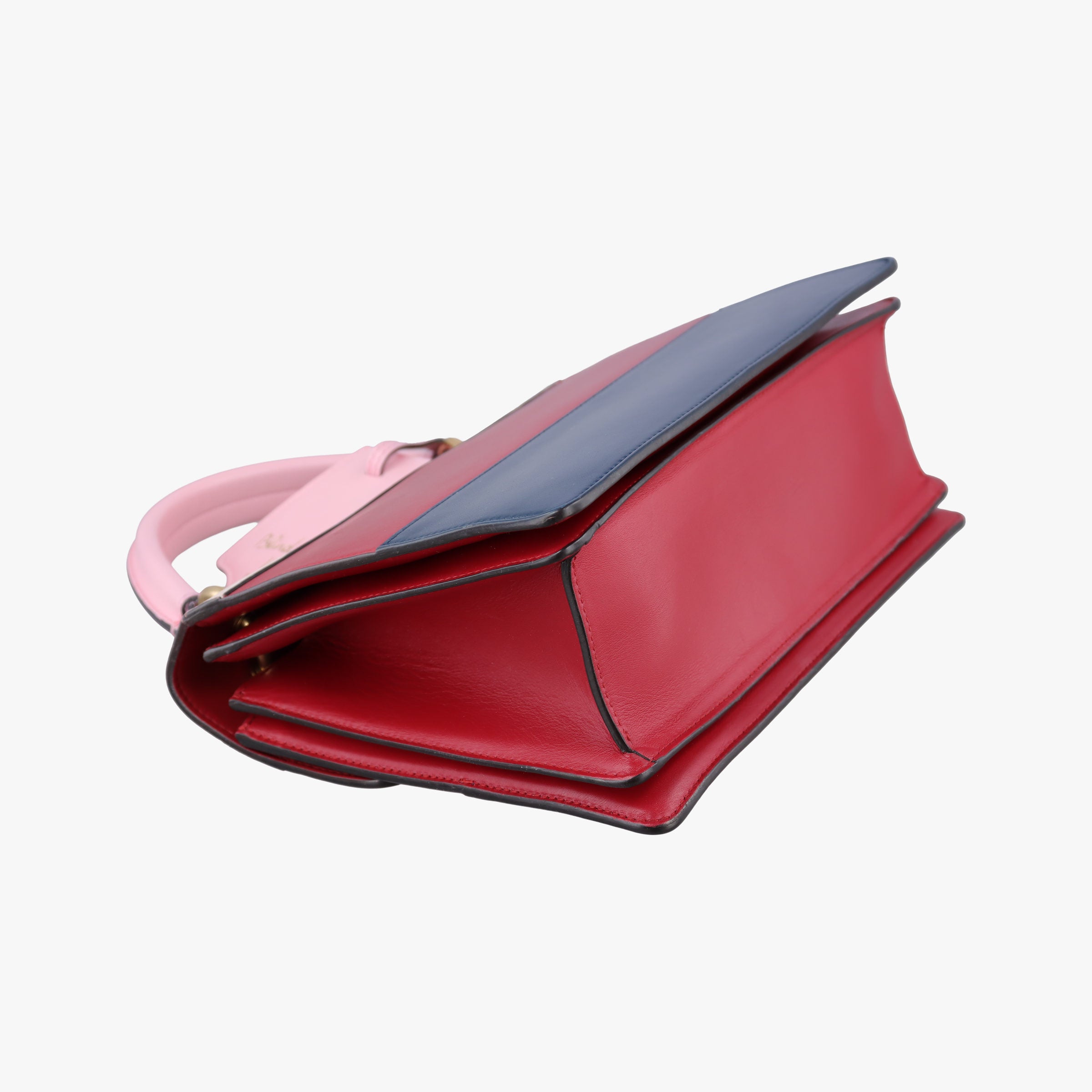 Queen Margaret White×Red×Blue×Pink Leather 476541 C023226076クイーン マーガレット ホワイト×レッド×ブルー×ピンク レザー 476541 C023226076