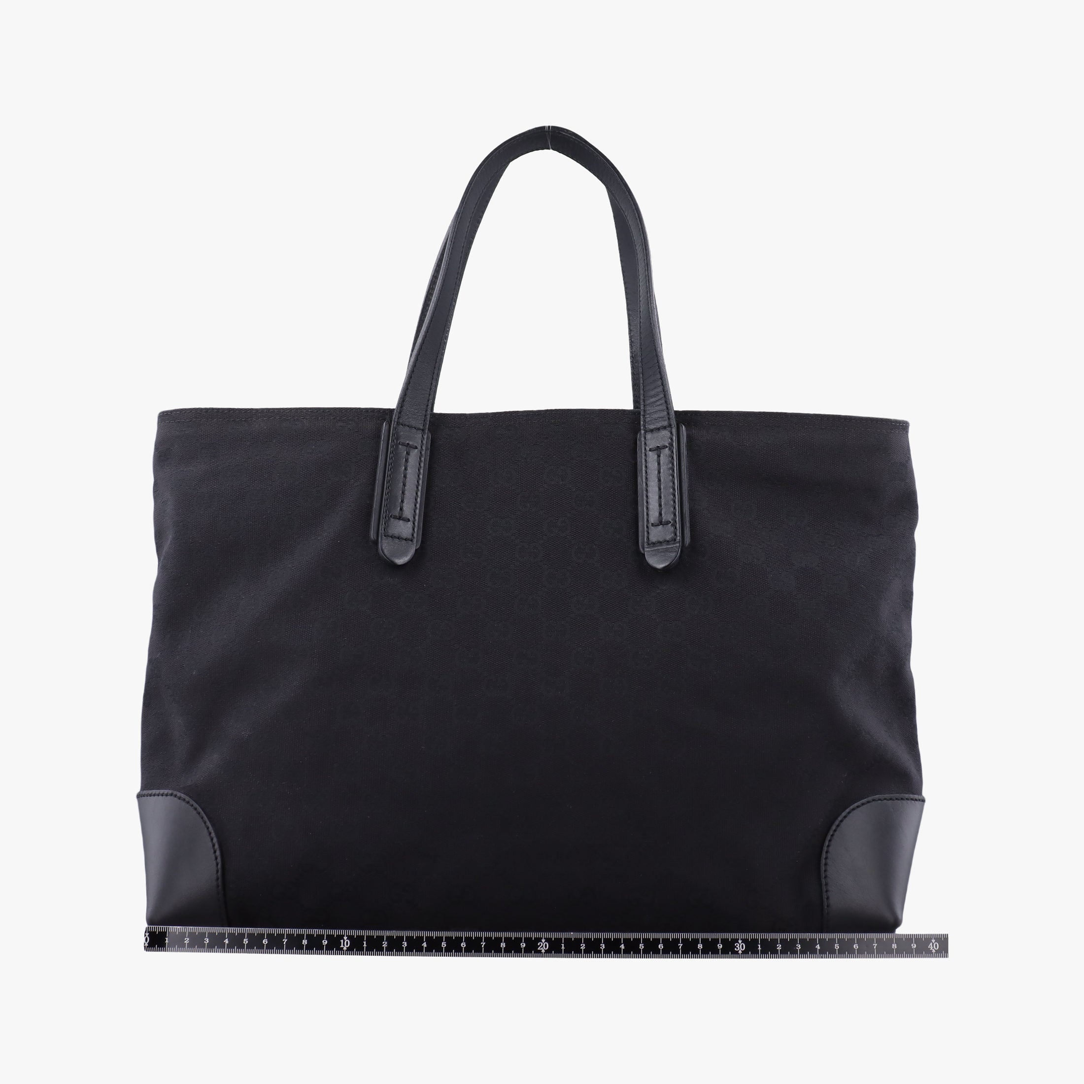 GG Canvas Web Sherry Line Tote Black Leather×Canvas 308928 G014567156GGキャンバス ウェブ シェリーライン トート ブラック レザー×キャンバス 308928 G014567156