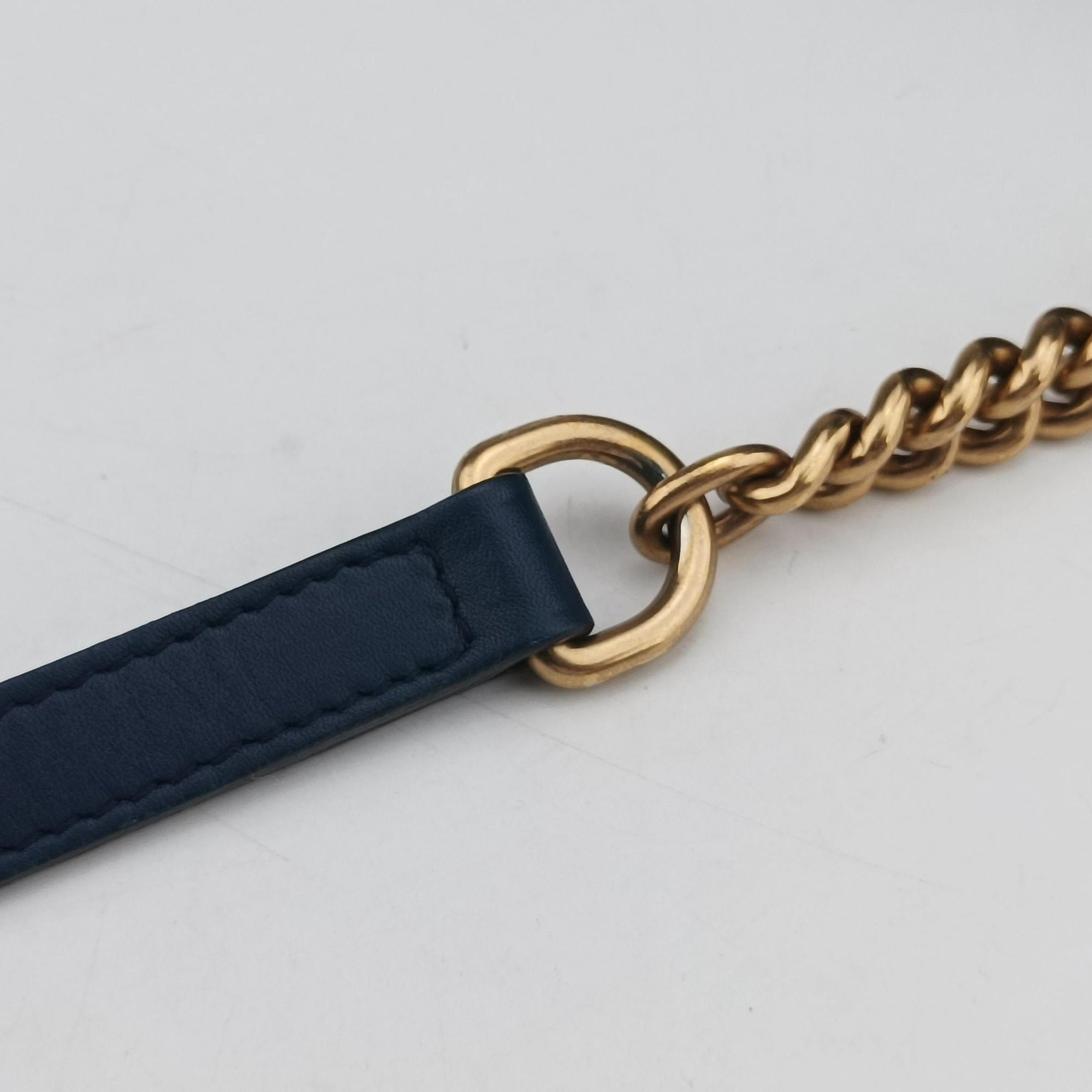 GG Marmont Navy×Multicolour Leather 447632 E020844547GGマーモント ネイビー×マルチカラー レザー 447632 E020844547